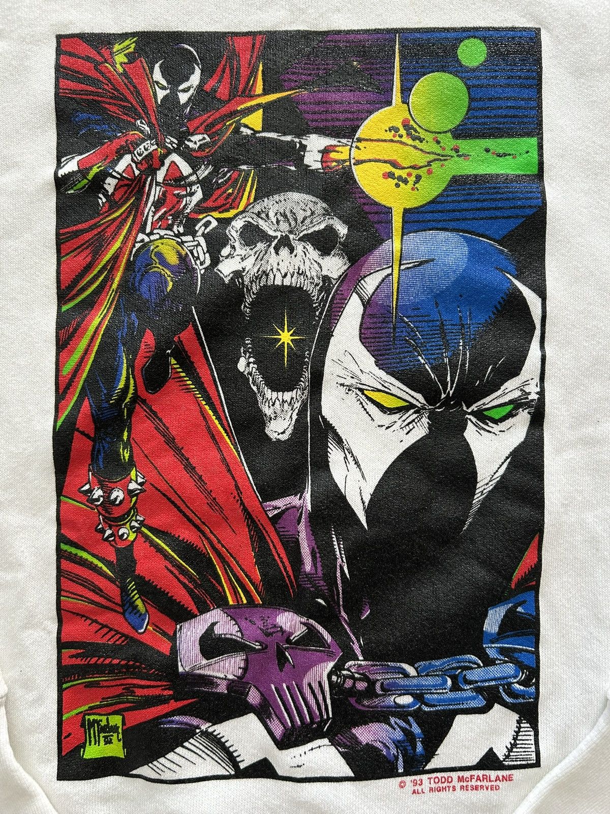 Vintage Rare Vintage 1993 Spawn Todd McFarlane Original Sweater Size US L / EU 52-54 / 3 - 4 Thumbnail
