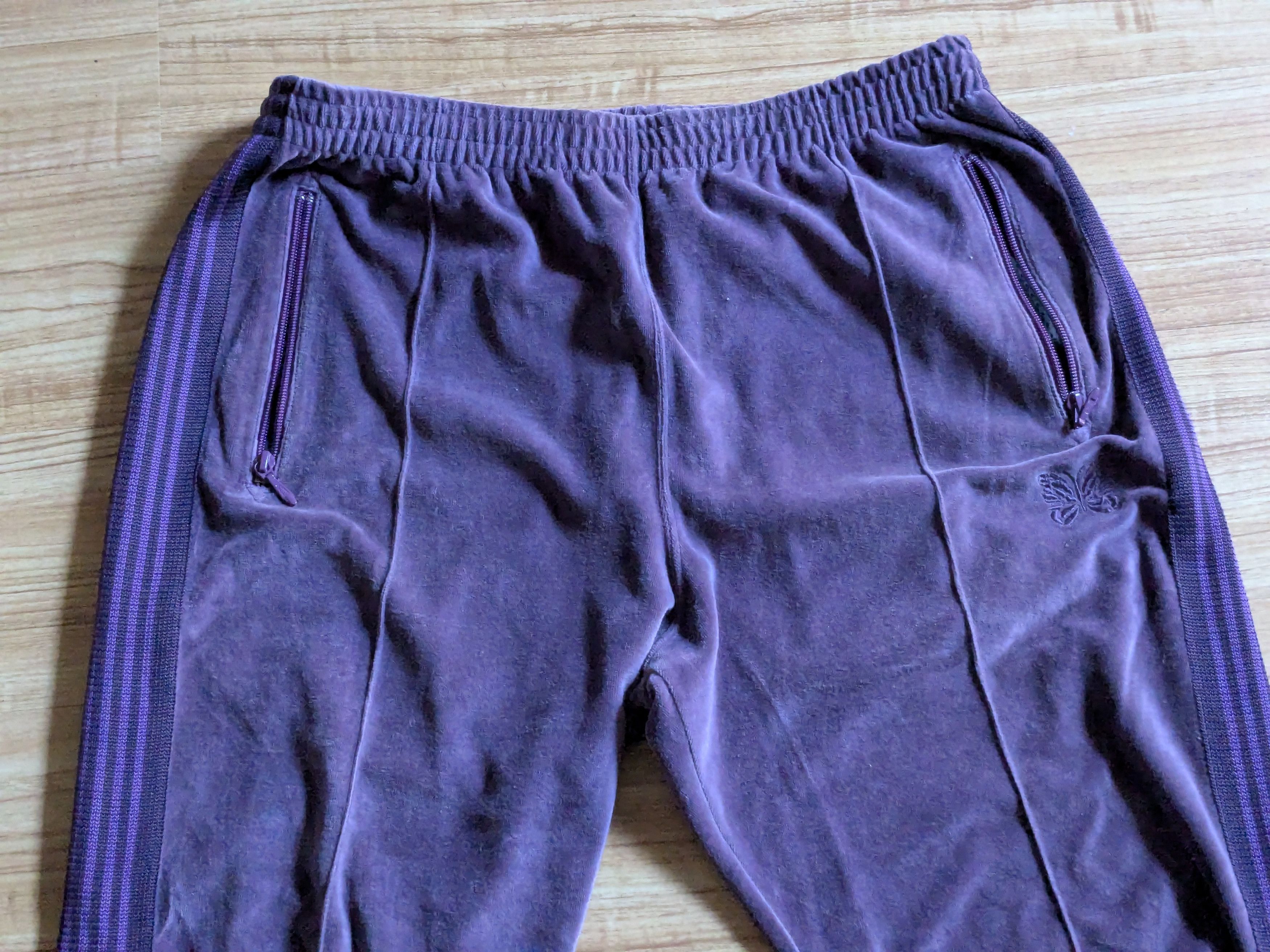 Needles Needles Velvet Sweatpants Joggers Purple Large Size US 32 / EU 48 - 2 Thumbnail
