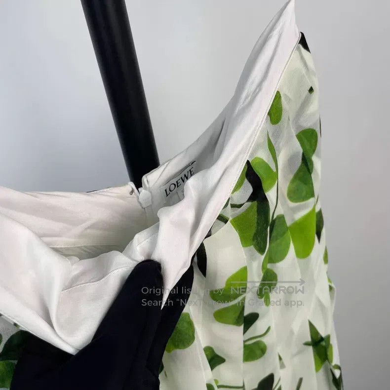 Loewe Loewe Green Chiffon Floral Dress Size 24" / US 00 / IT 34 - 6 Thumbnail