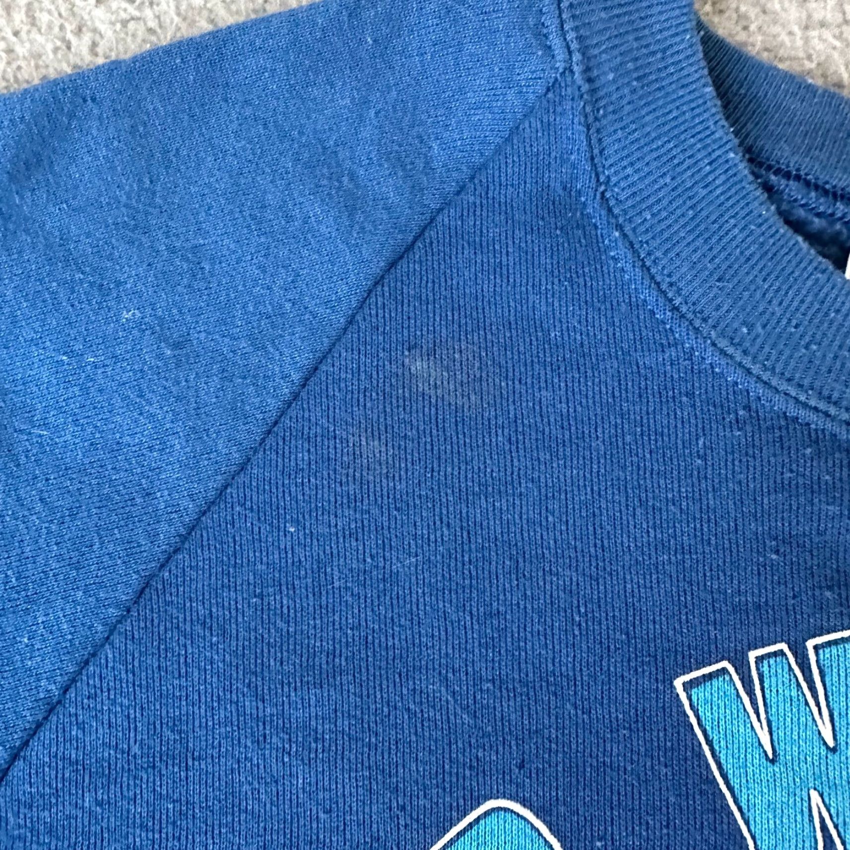 VINTAGE Jerzees Sweatshirt Mens Large Blue Old Man Over the Hill Sweater Mens