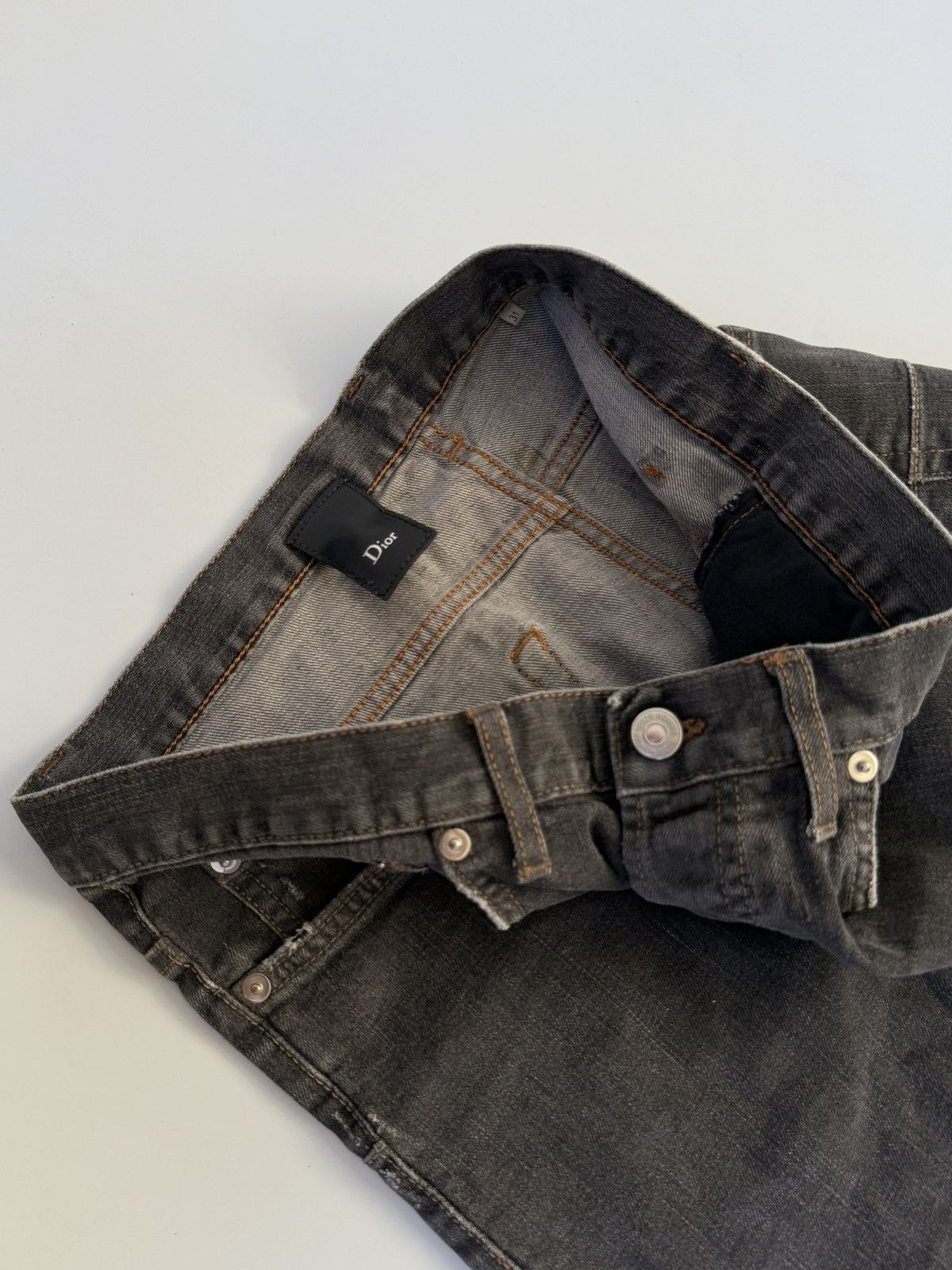 Dior Dior Homme Black Washed Jeans Size US 31 - 3 Thumbnail