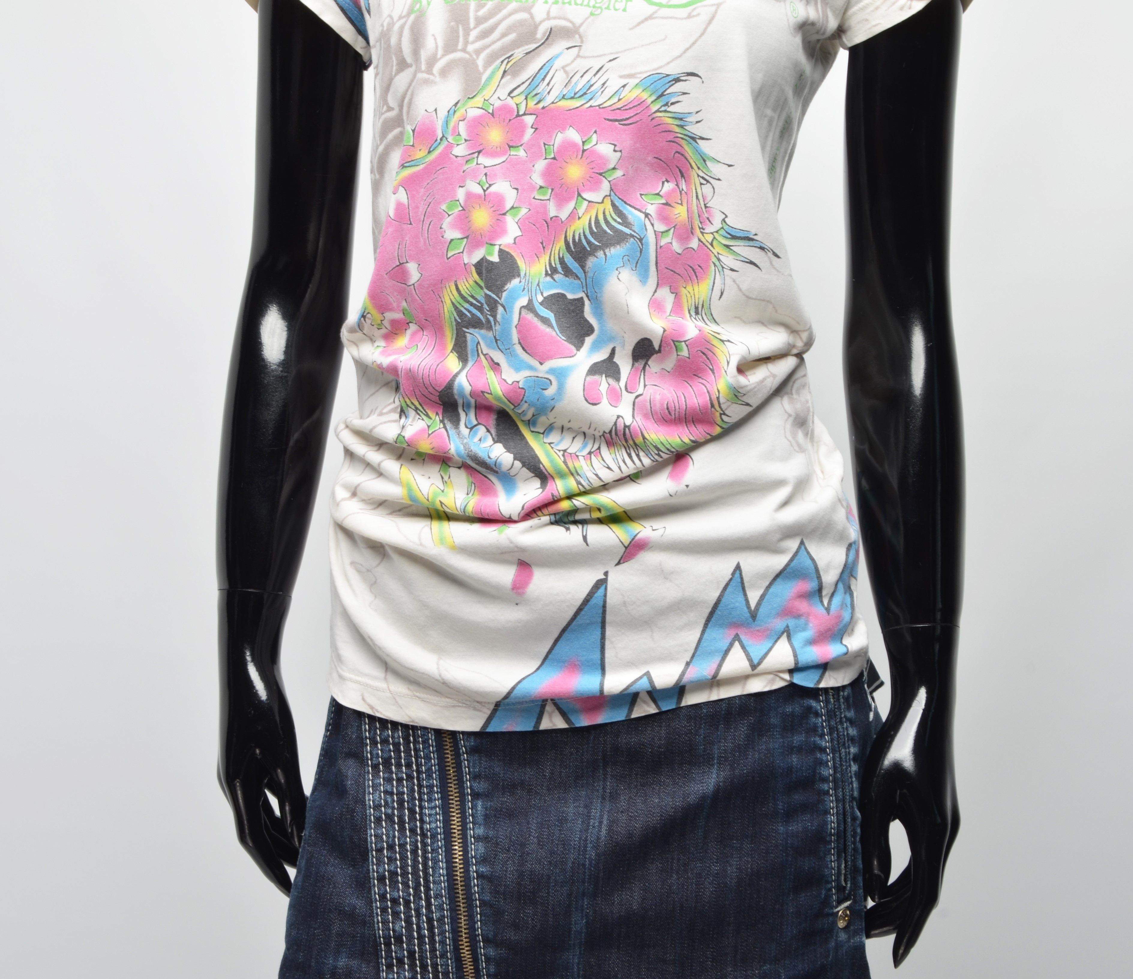 Christian Audigier Ed Hardy Y2K Tattoo Printed Tee Size L / US 10 / IT 46 - 3 Thumbnail