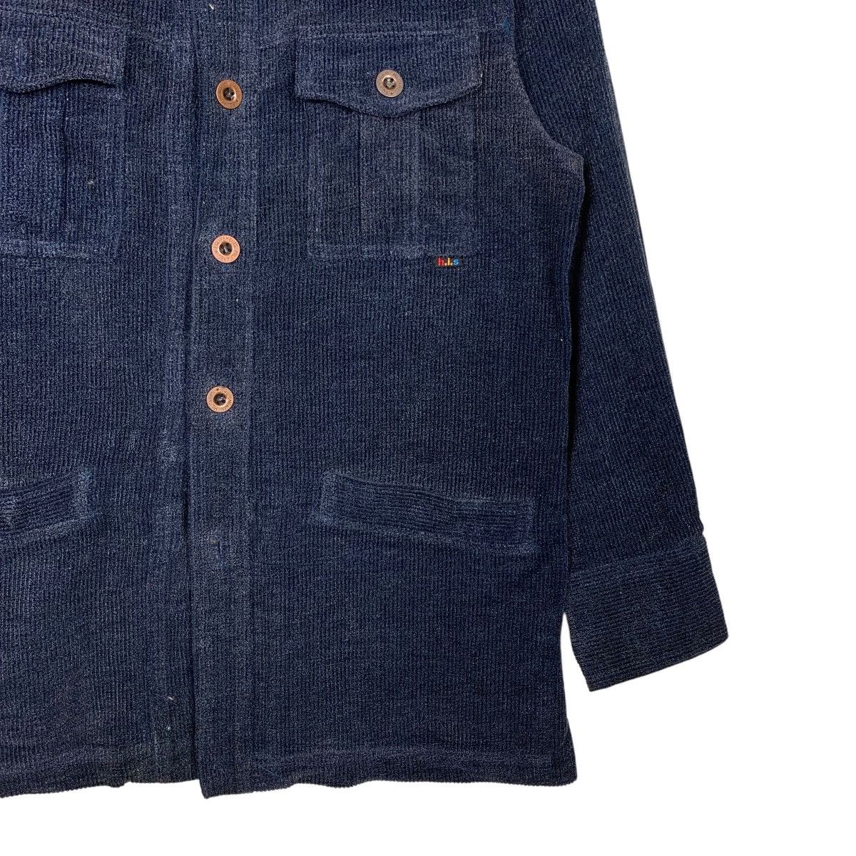 Vintage H.I.S Equipment Militaries Corduroy Chore Jacket #2831-C128 Size L / US 10 / IT 46 - 6 Thumbnail