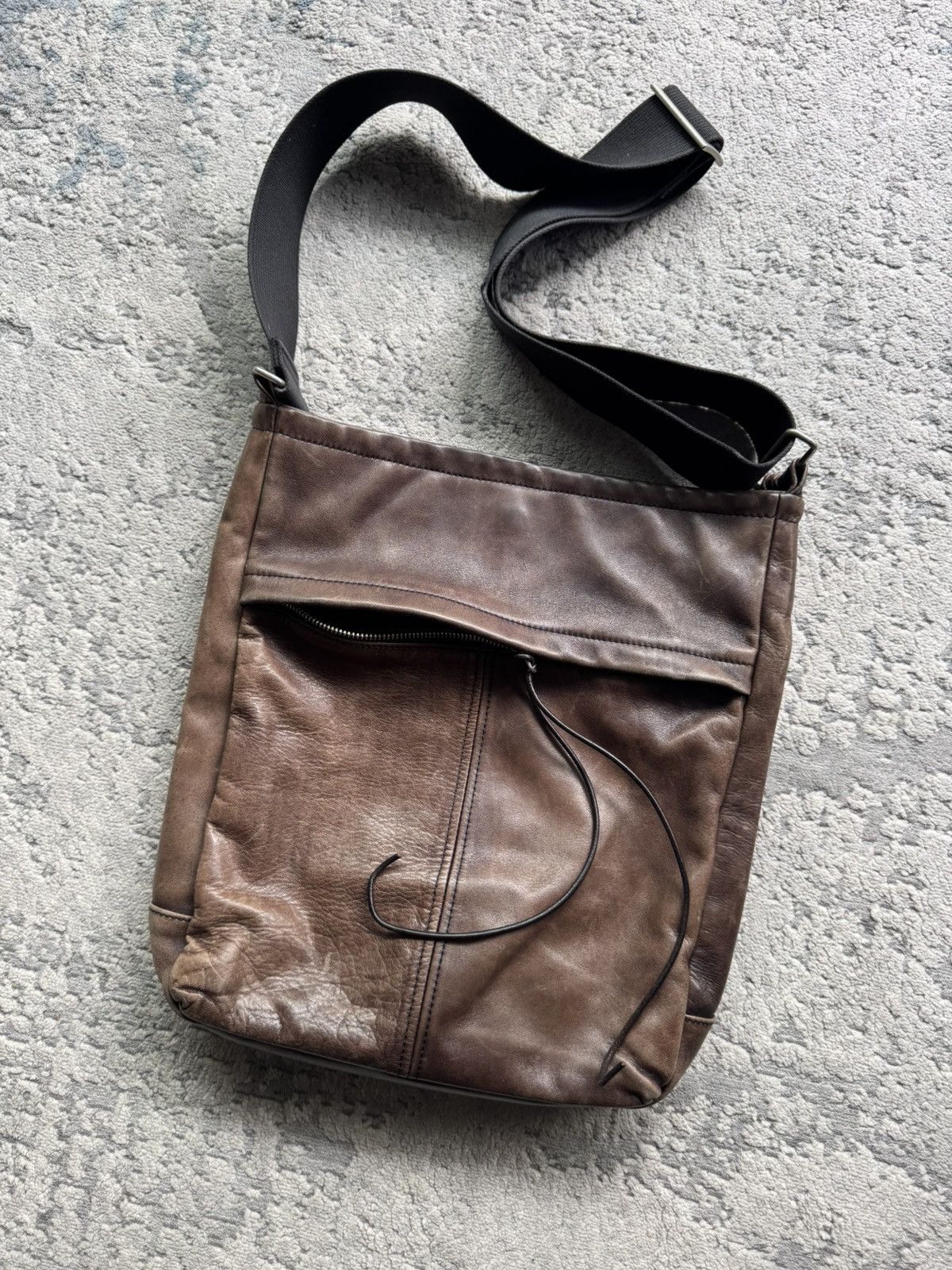 Yohji Yamamoto Yohji Yamamoto Vintage Leather Shoulder Bag Size ONE SIZE - 11 Thumbnail
