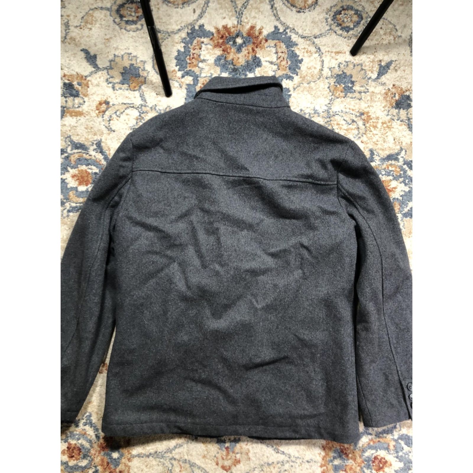 Vintage Bridge & Burn Jacket Mens XL Gray Wool Military Front Button Pockets Lined Size US XL / EU 56 / 4 - 8 Thumbnail