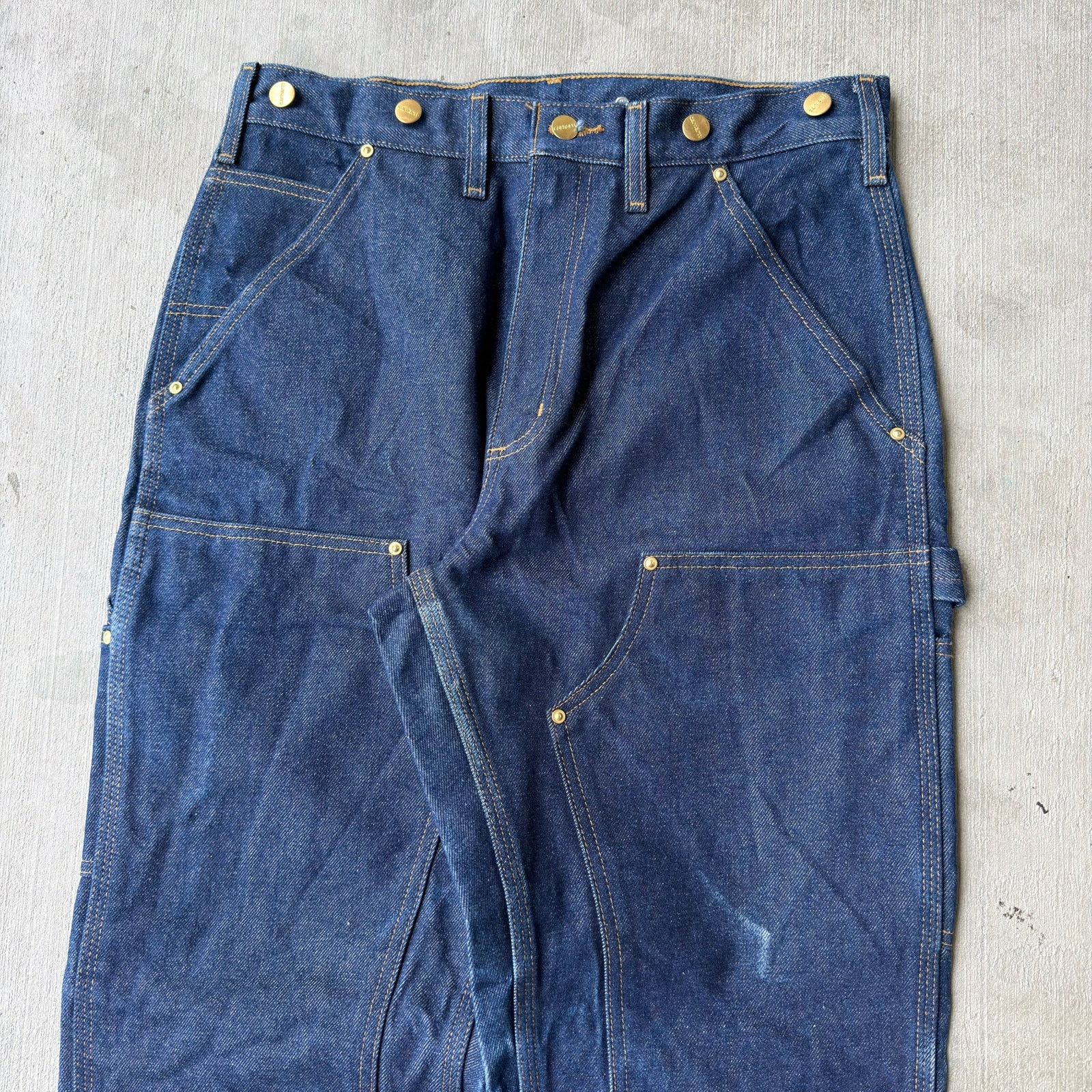 Carhartt × Vintage Carhartt denim blue jean double knee work carpenter pants Size US 35 - 2 Thumbnail