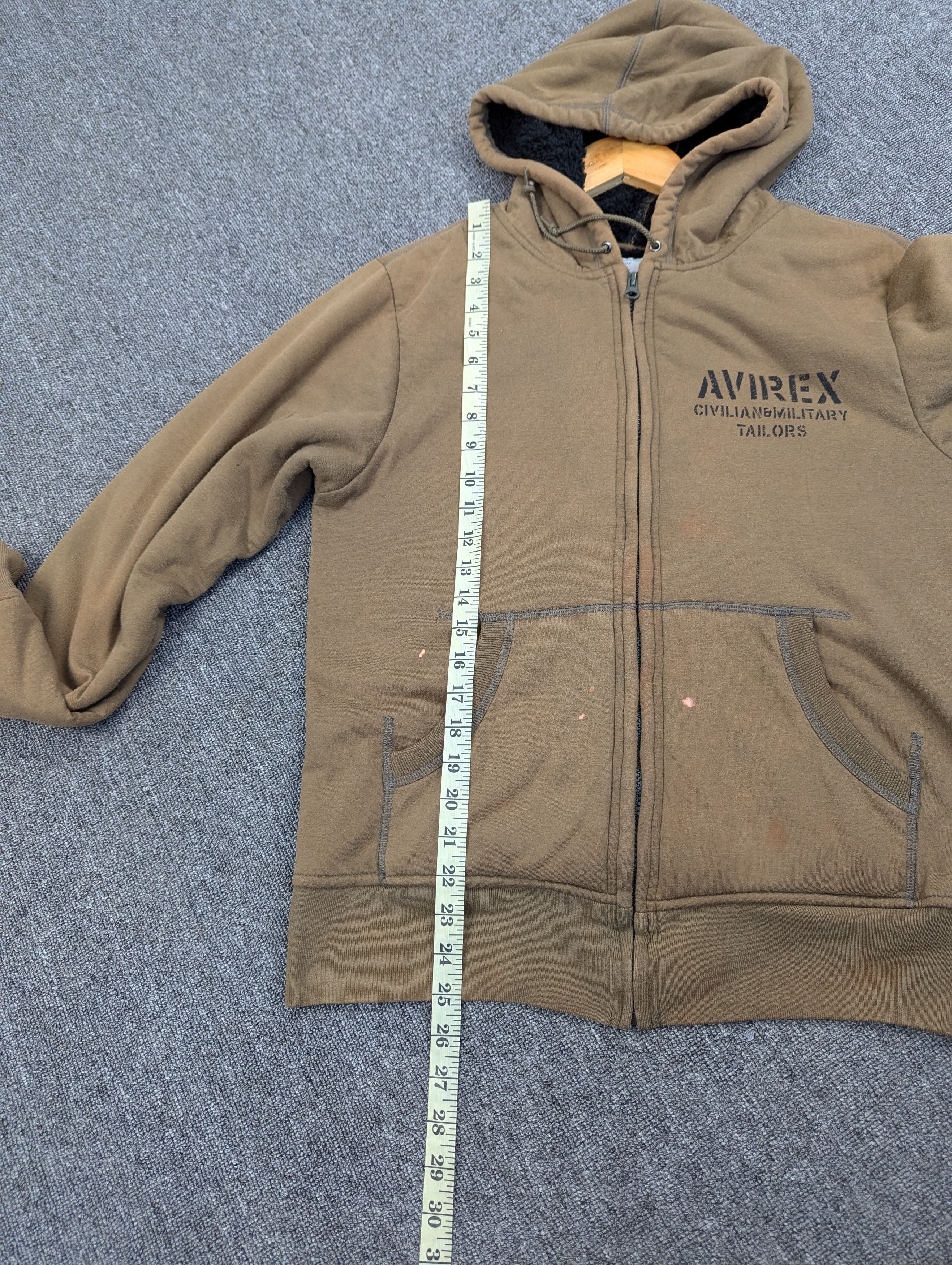 Avirex Avirex U.S.A Distressed Sherpa Lined Hoodie Zipper Size US M / EU 48-50 / 2 - 12 Thumbnail