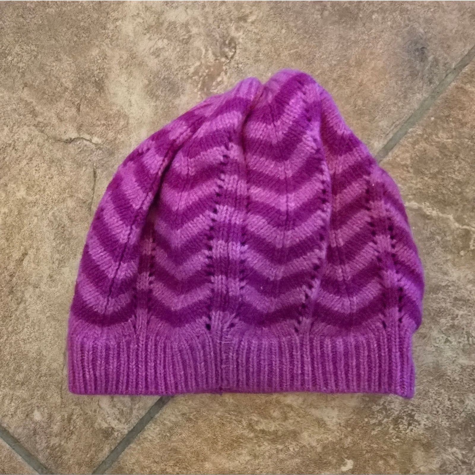 Nordstrom Pink Chevron | NORDSTROM | French Knit Beret Size ONE SIZE - 2 Thumbnail