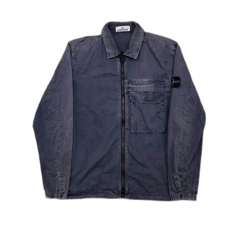 Stone Island Gray Washed ZipUp Jacket -2506