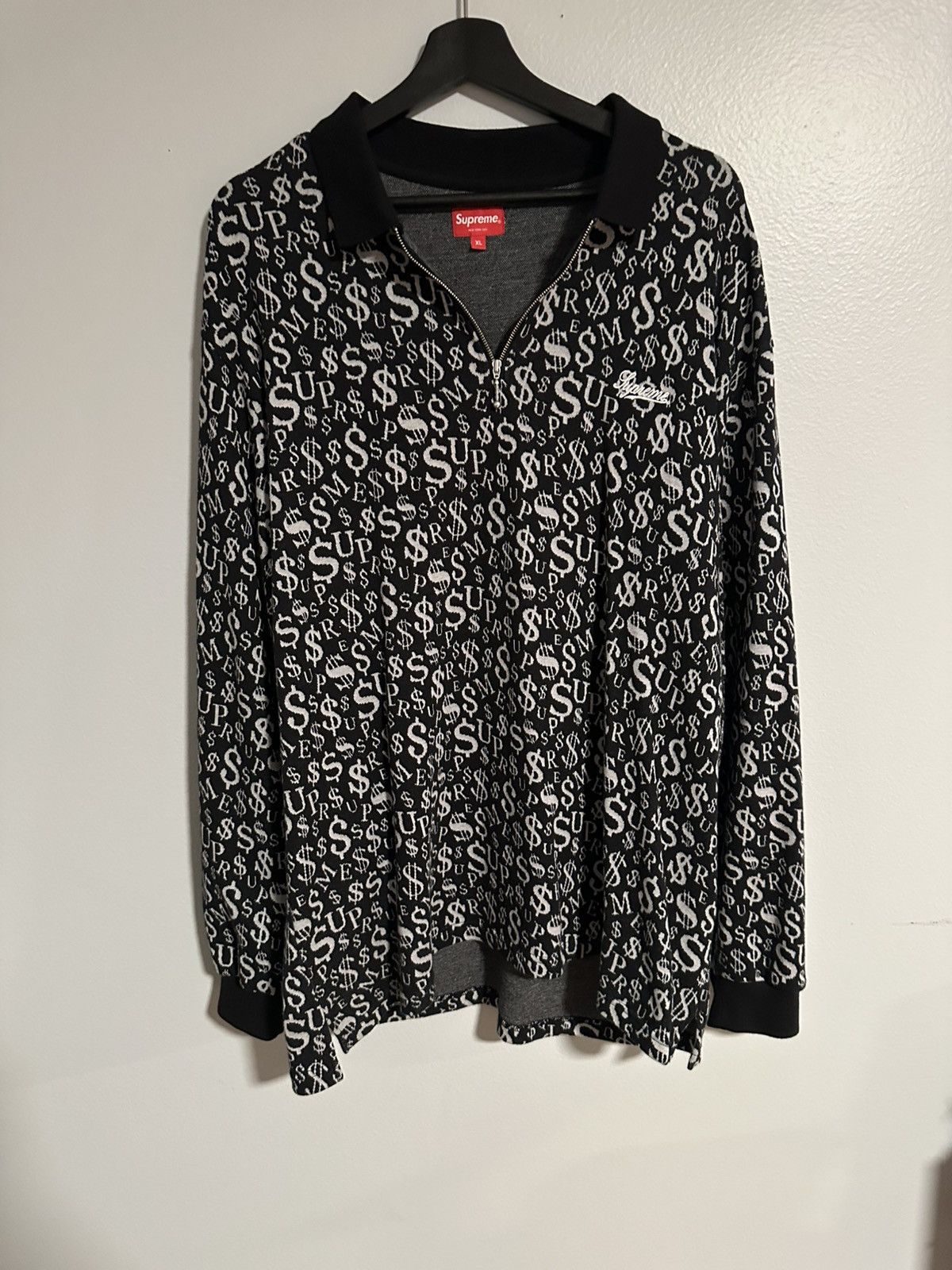 Supreme Supreme Currency Jacquard Polo Long Sleeves Men