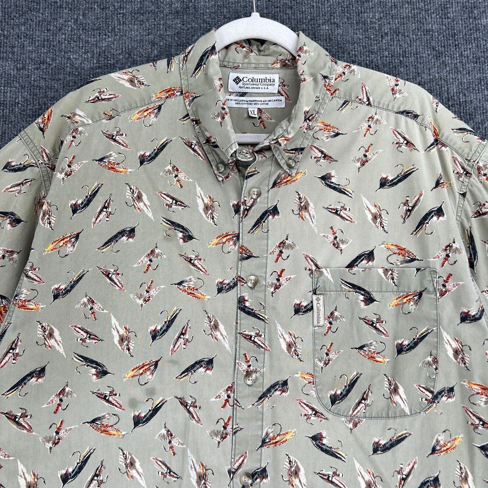 Columbia Columbia Short Sleeve Button Up Shirt Mens XL Fly Fishing Size US XL / EU 56 / 4 - 2 Thumbnail