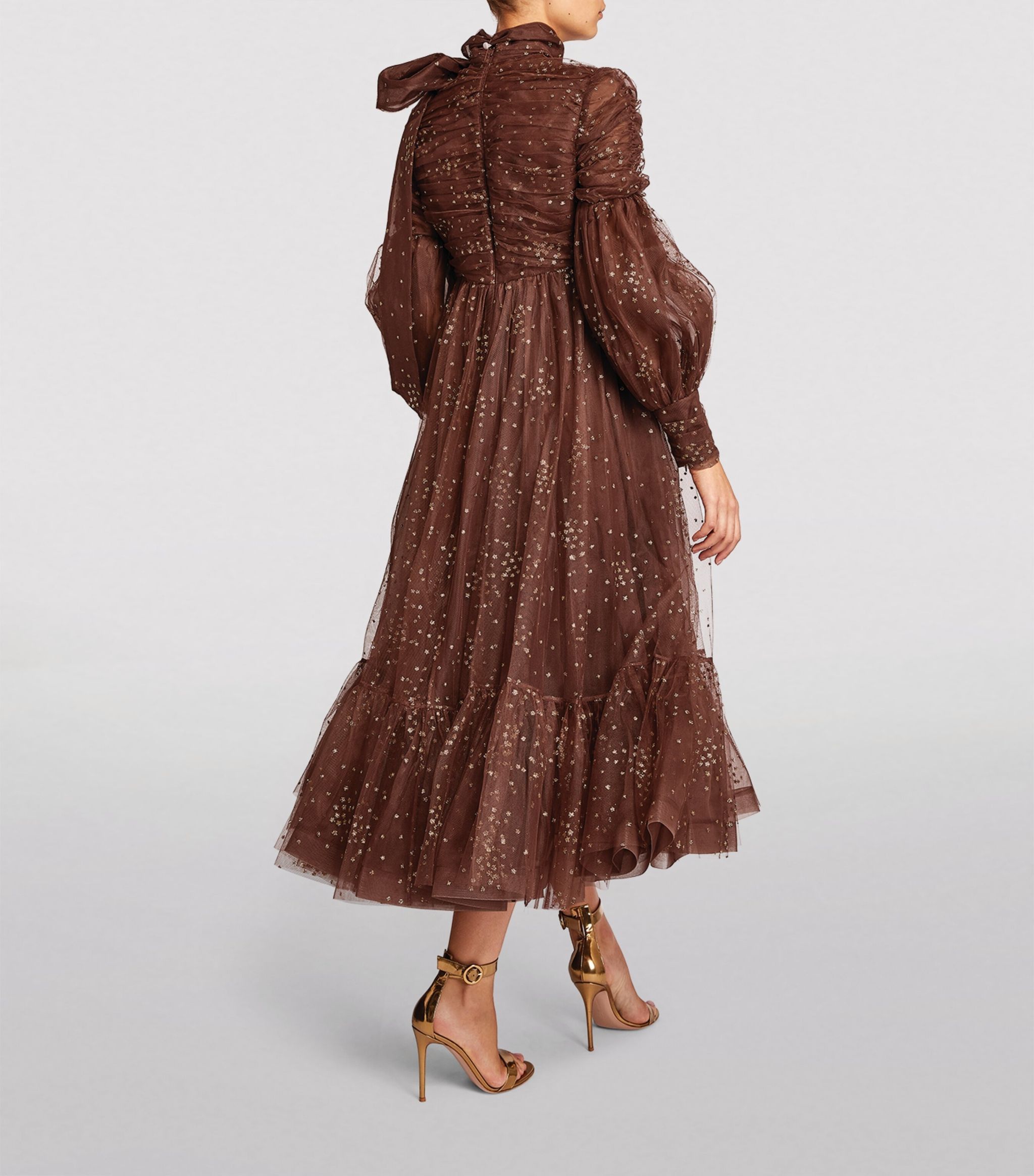 Zimmermann Tempo Ruched Glitter Gown Size S / US 4 / IT 40 - 2 Thumbnail
