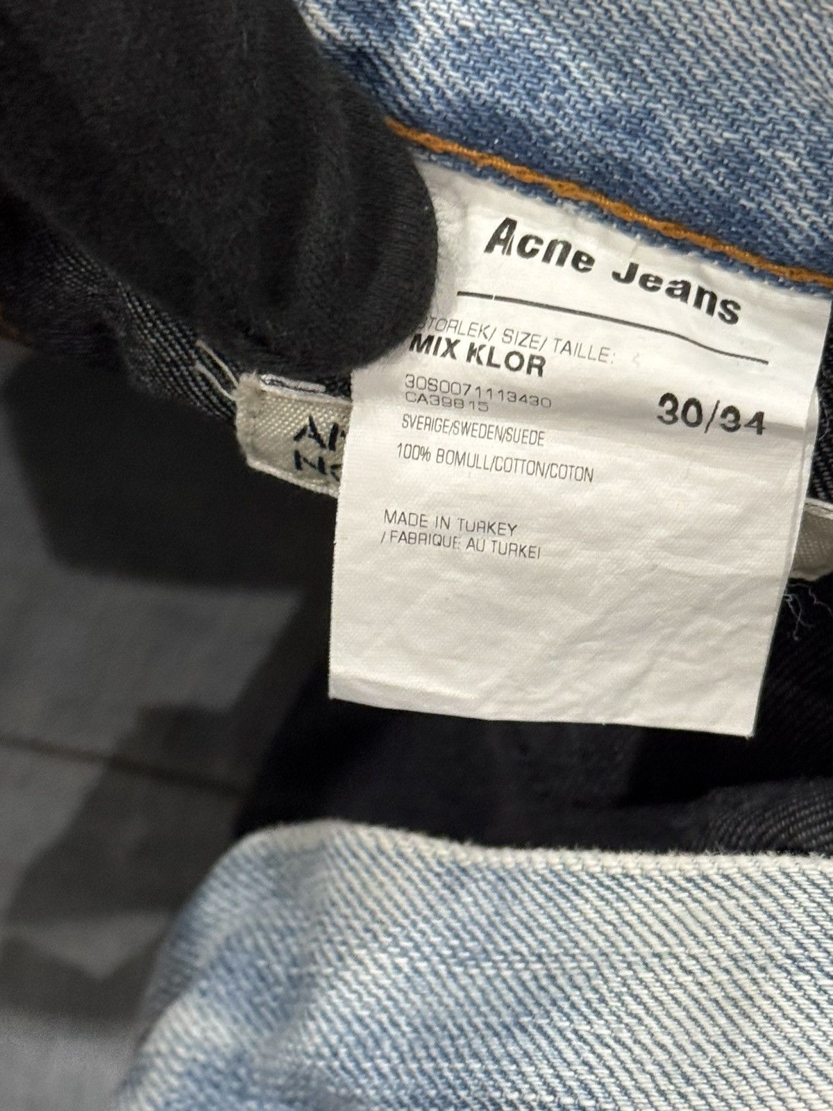 Acne Studios Vintage Acne Jeans "MIX KLOR" Heritage Denim - 30/34 Size US 30 / EU 46 - 11 Thumbnail