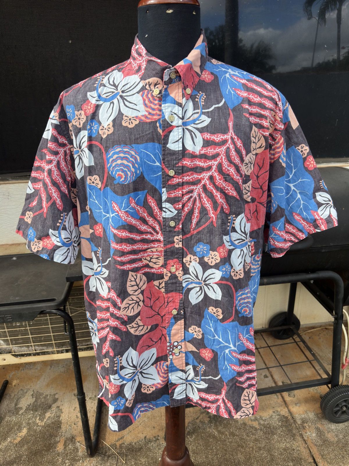Reyn Spooner Classic Hawaiian Print Multicolored Men's XXL