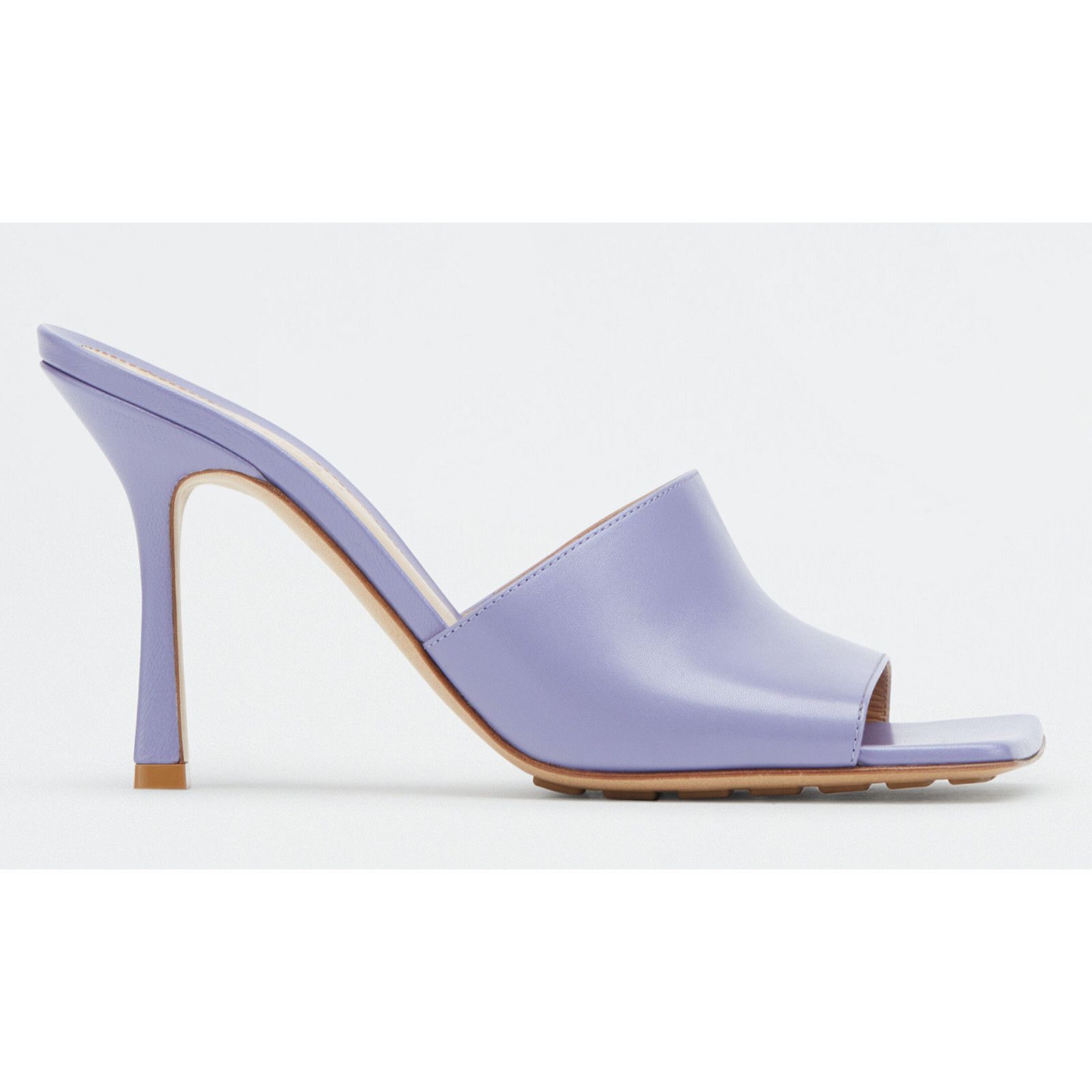 Bottega Veneta Stretch Square Toe Lavender Backless Sandal Heel Pump 38 Size US 8 / IT 38 - 3 Thumbnail