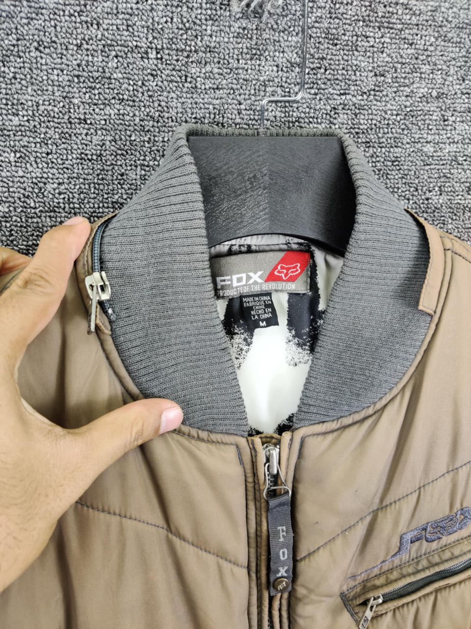 Fox Racing Vintage Fox Racing Sun Faded Quilted Bomber Jacket Size US M / EU 48-50 / 2 - 2 Thumbnail