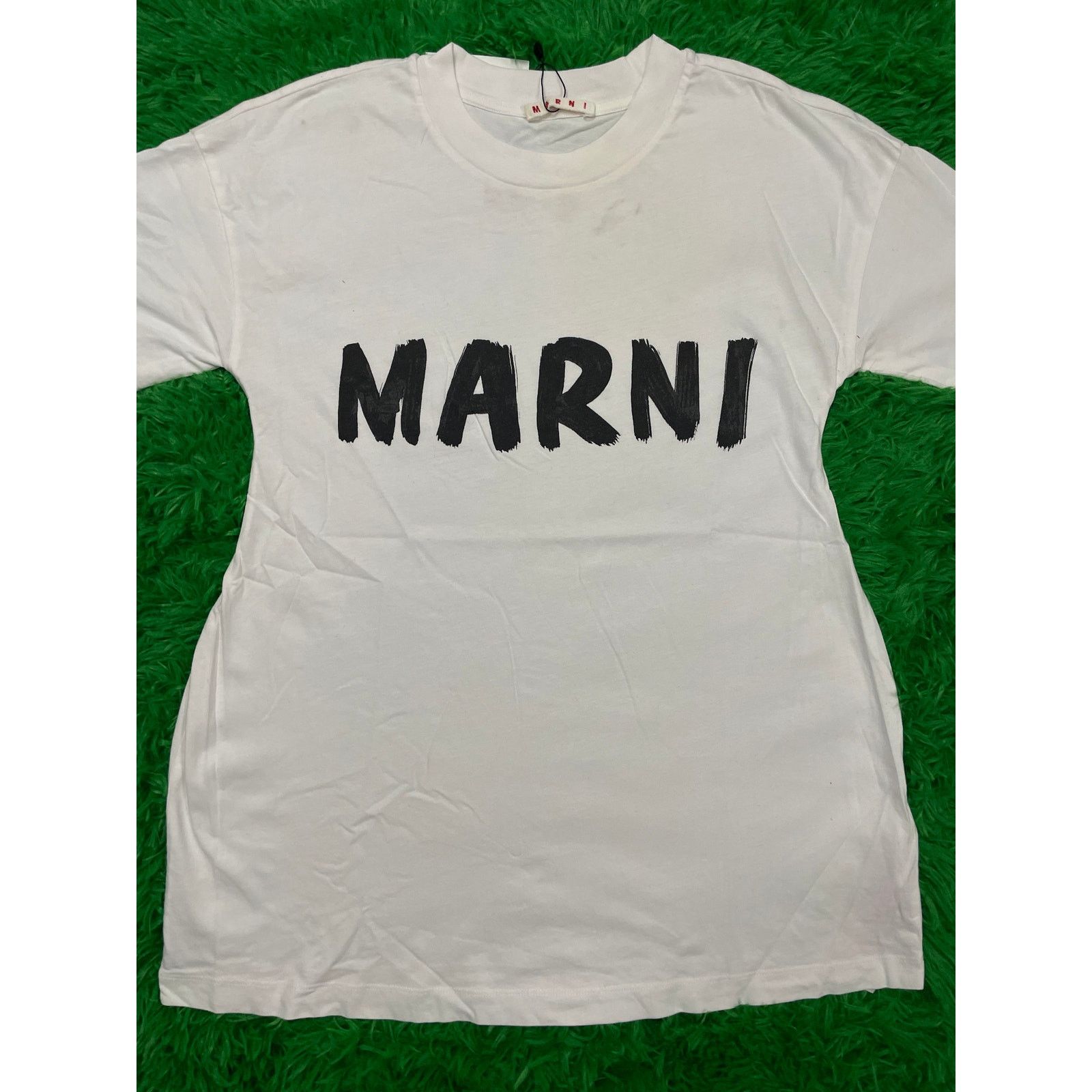 Marni Marni Tee White Black Small Used Size US S / EU 44-46 / 1 - 1 Thumbnail