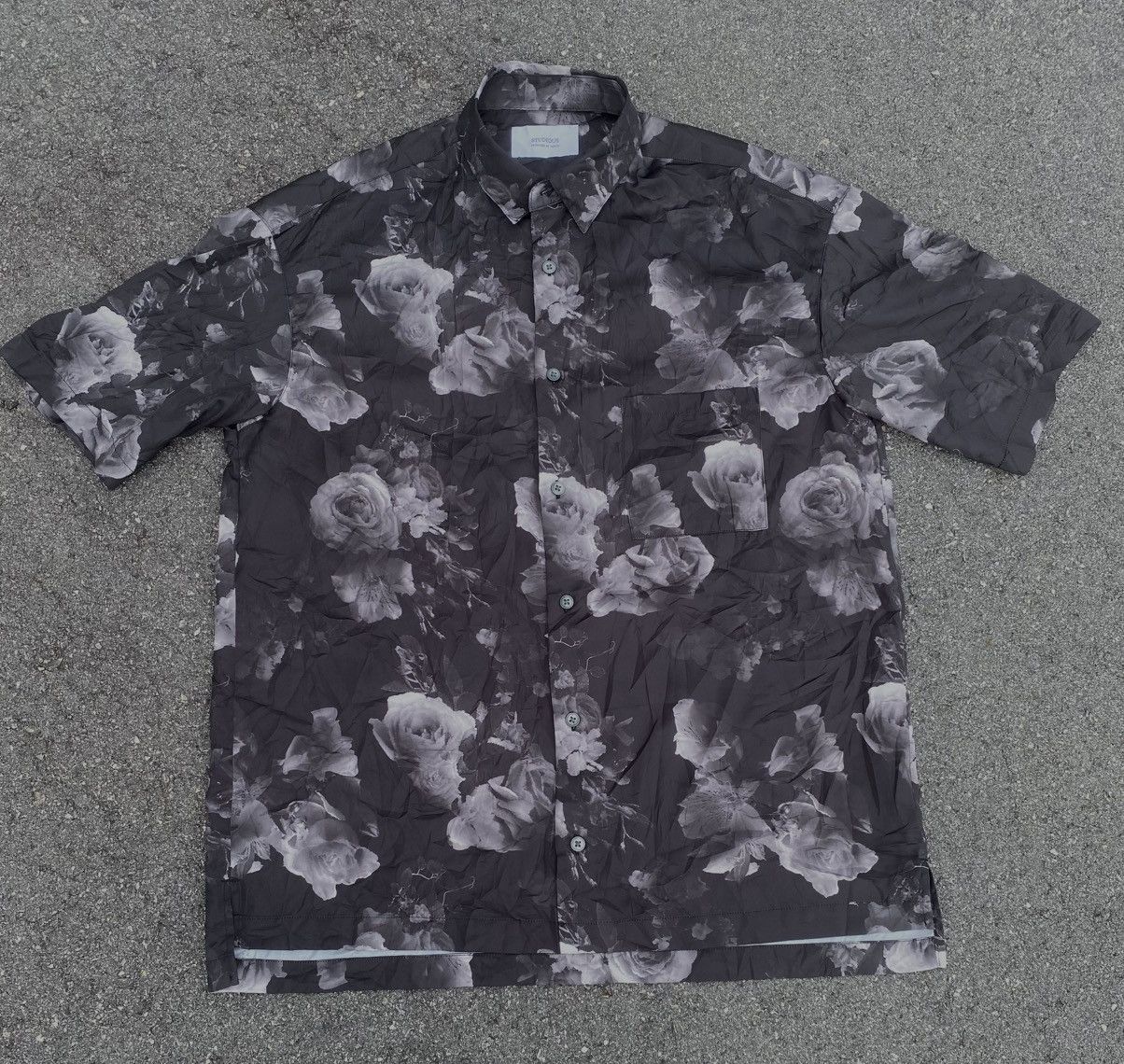 Japanese Brand × STUDIOUS Studios flower polyester shirt button Size US L / EU 52-54 / 3 - 1 Thumbnail