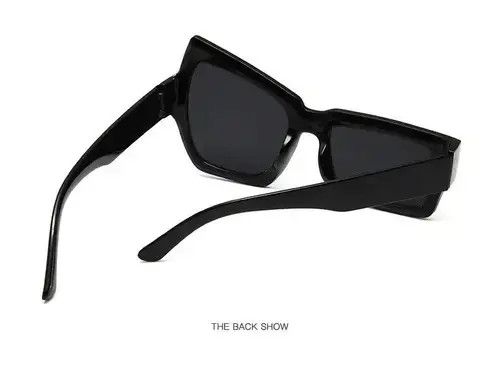 Electric Visual Y2K Asymmetric Sunglasses (Black) Size ONE SIZE - 3 Thumbnail