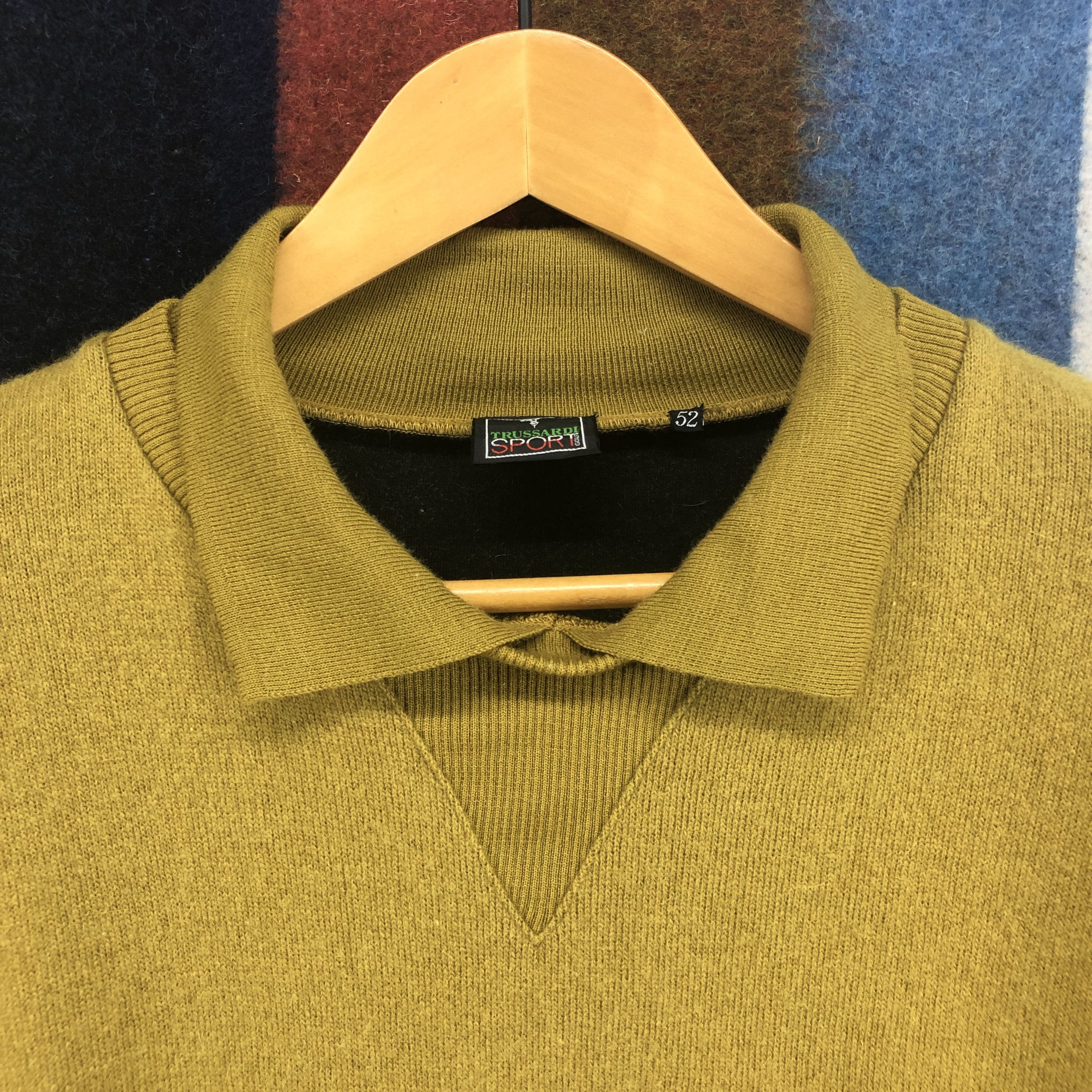 Trussardi 90s Vintage TRUSSARDI GOLF BAG Collar Sweatshirt #0578/Y Size US L / EU 52-54 / 3 - 4 Thumbnail
