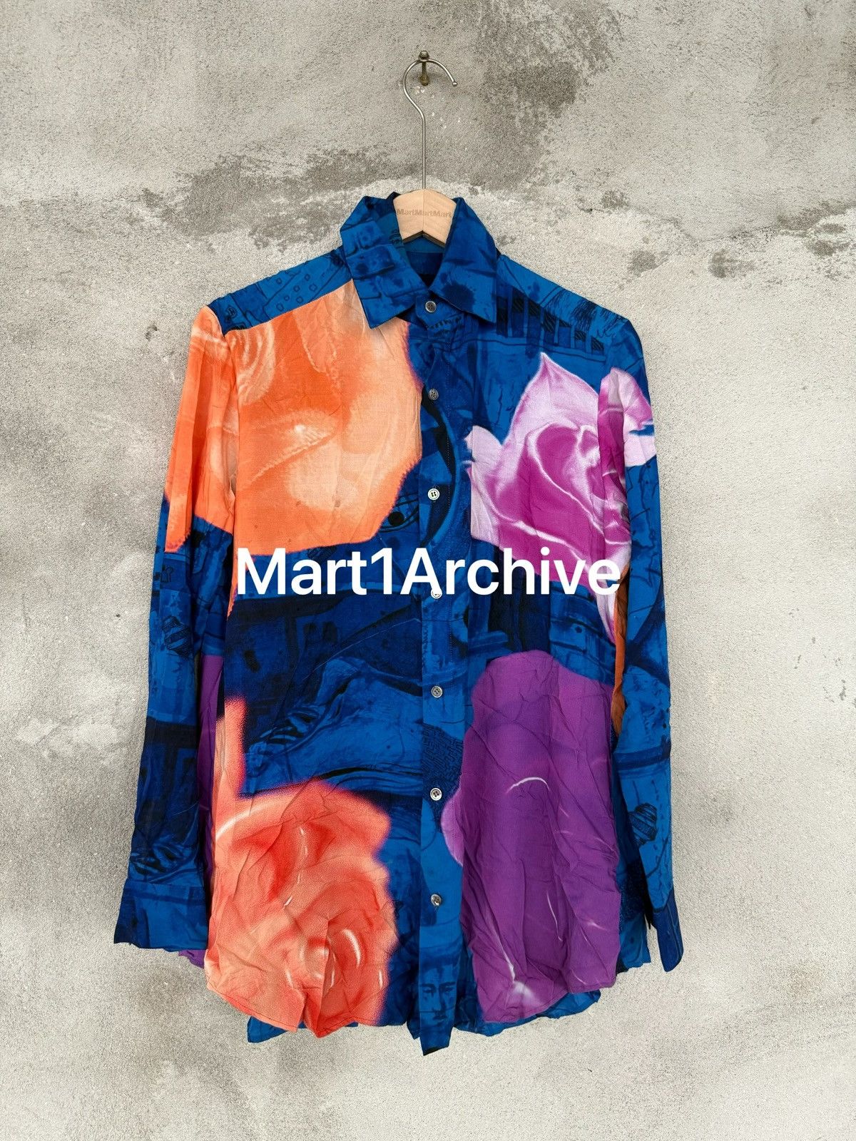Yohji Yamamoto Yohji Yamamoto Double-Layer Trompe-l’œil Floral Shirt Size US S / EU 44-46 / 1 - 3 Thumbnail