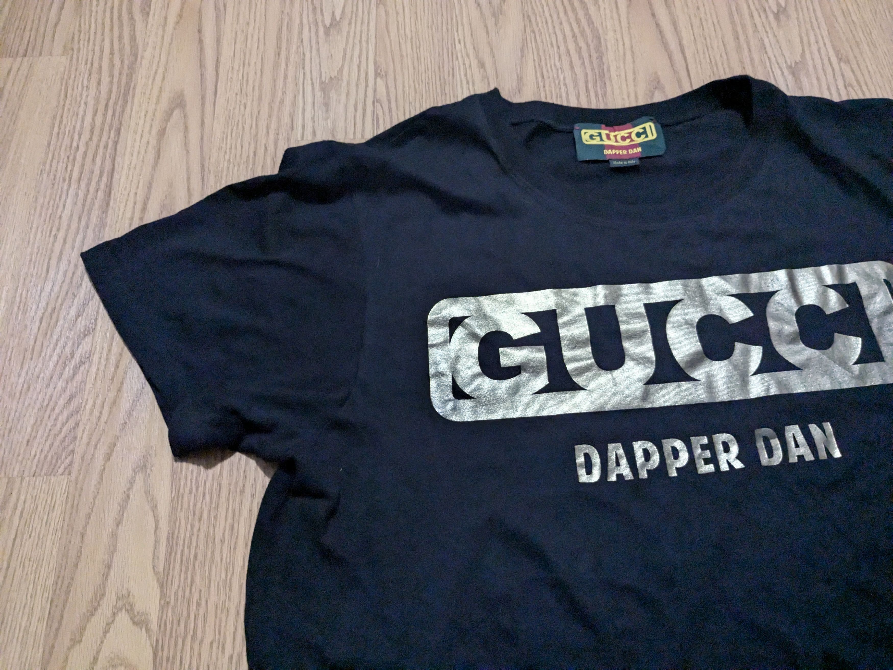 Dapper Dan Gucci Dapper Dan Tshirt Gold Black Medium Short Sleeve Size US M / EU 48-50 / 2 - 4 Thumbnail