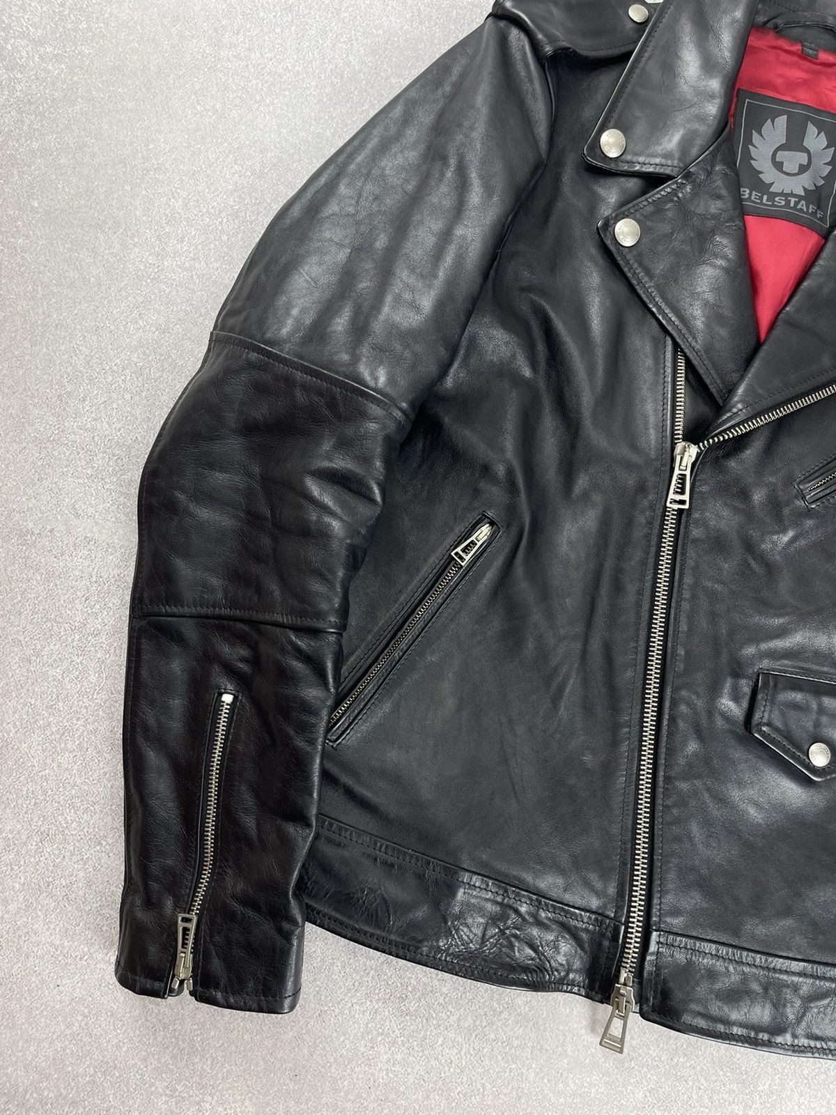Belstaff Belstaff Black Leather Sidmouth Biker Jacket Size 54 Size US L / EU 52-54 / 3 - 3 Thumbnail