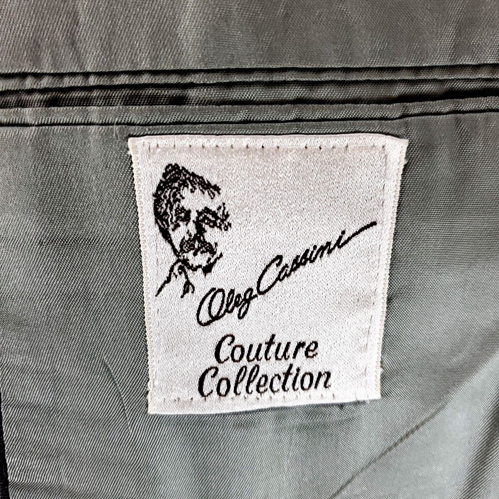 Oleg Cassini Oleg Cassini Wool 2 Button 2 Piece Suit 40S Gray Striped 38/ Size 40S - 8 Thumbnail