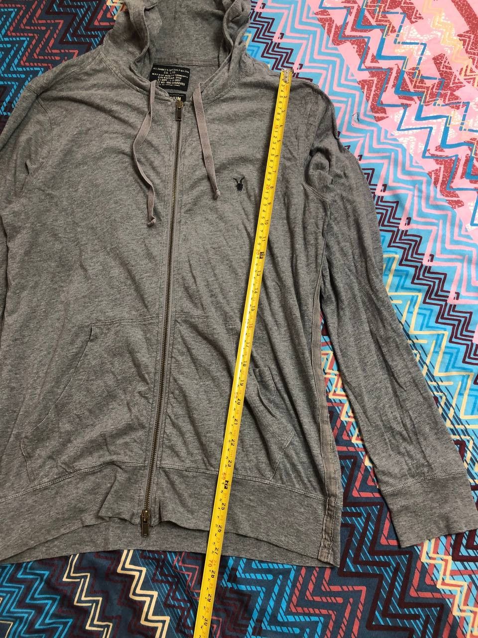 Allsaints × Vintage AllSaints AllSaints Faded Zip Raven Hoodie Y2K Hoody Size US M / EU 48-50 / 2 - 8 Thumbnail