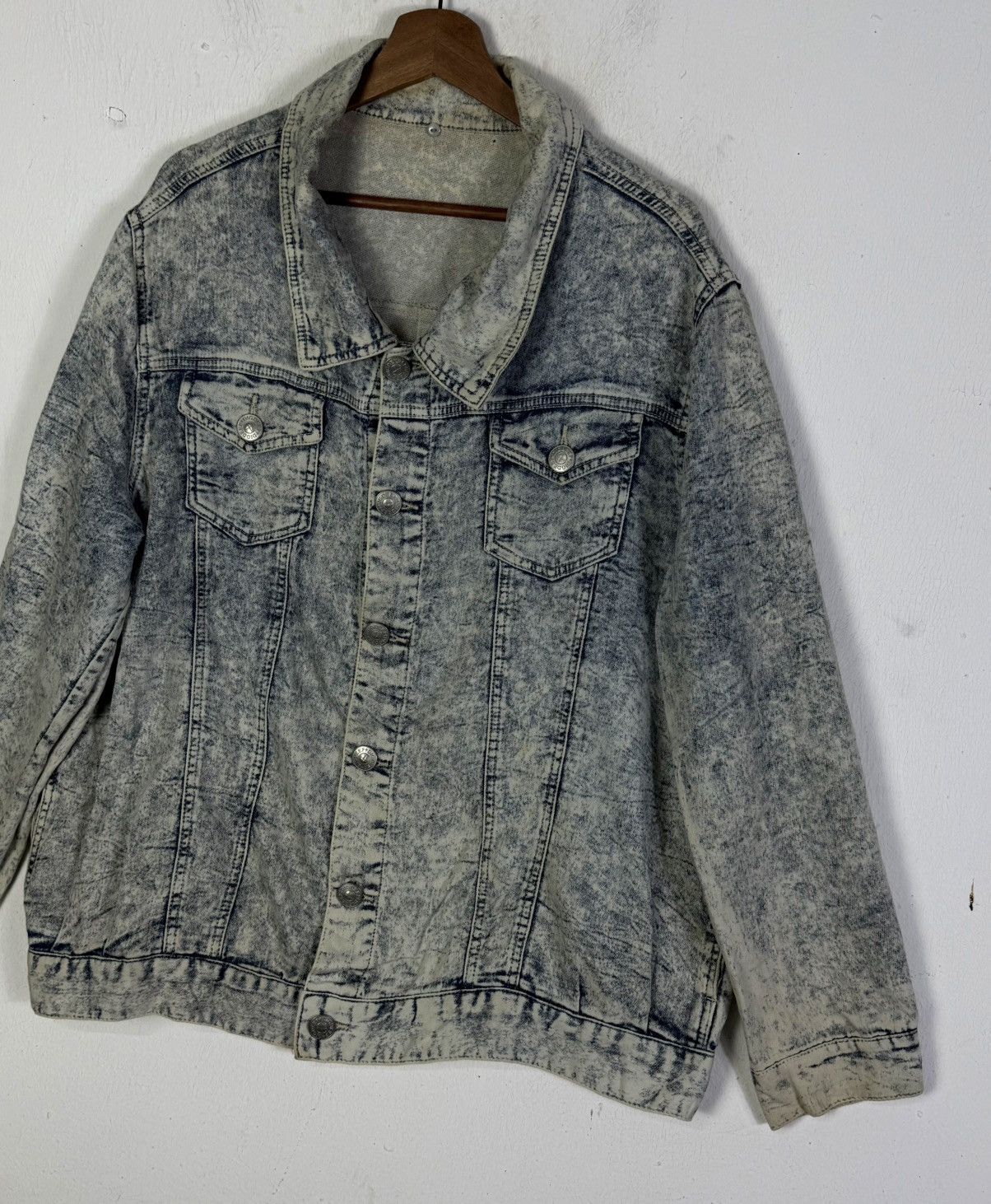 Dig Deep Vintage Dig Deep Acid Wash Denim Trucker Size US XL / EU 56 / 4 - 5 Thumbnail