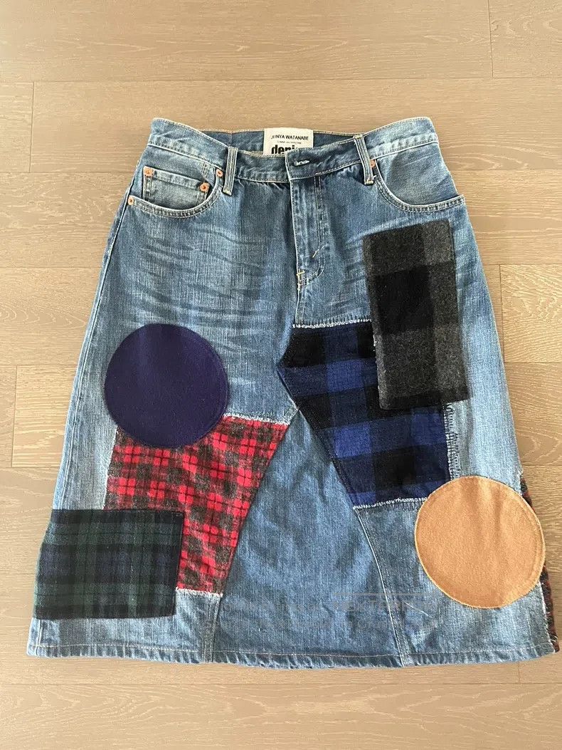 Junya Watanabe Junya Watanabe size L Wool mixed denim skirt Size 23" - 1 Thumbnail
