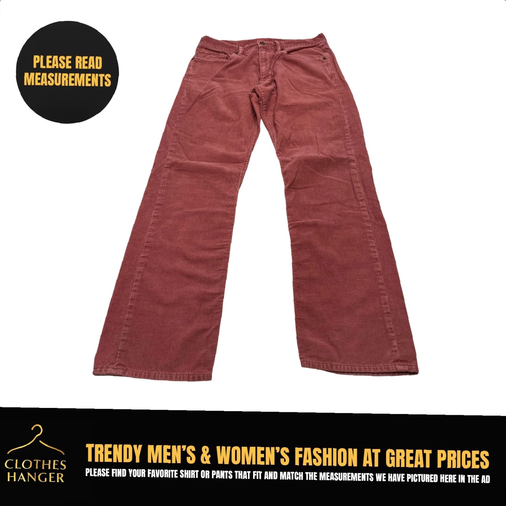 Polo Ralph Lauren Polo Ralph Lauren Corduroy Pants Men's 33x32 Pink Salmon Red 7241 Pants Regular 33 Pink Size US XS / EU 42 / 0 - 2 Thumbnail