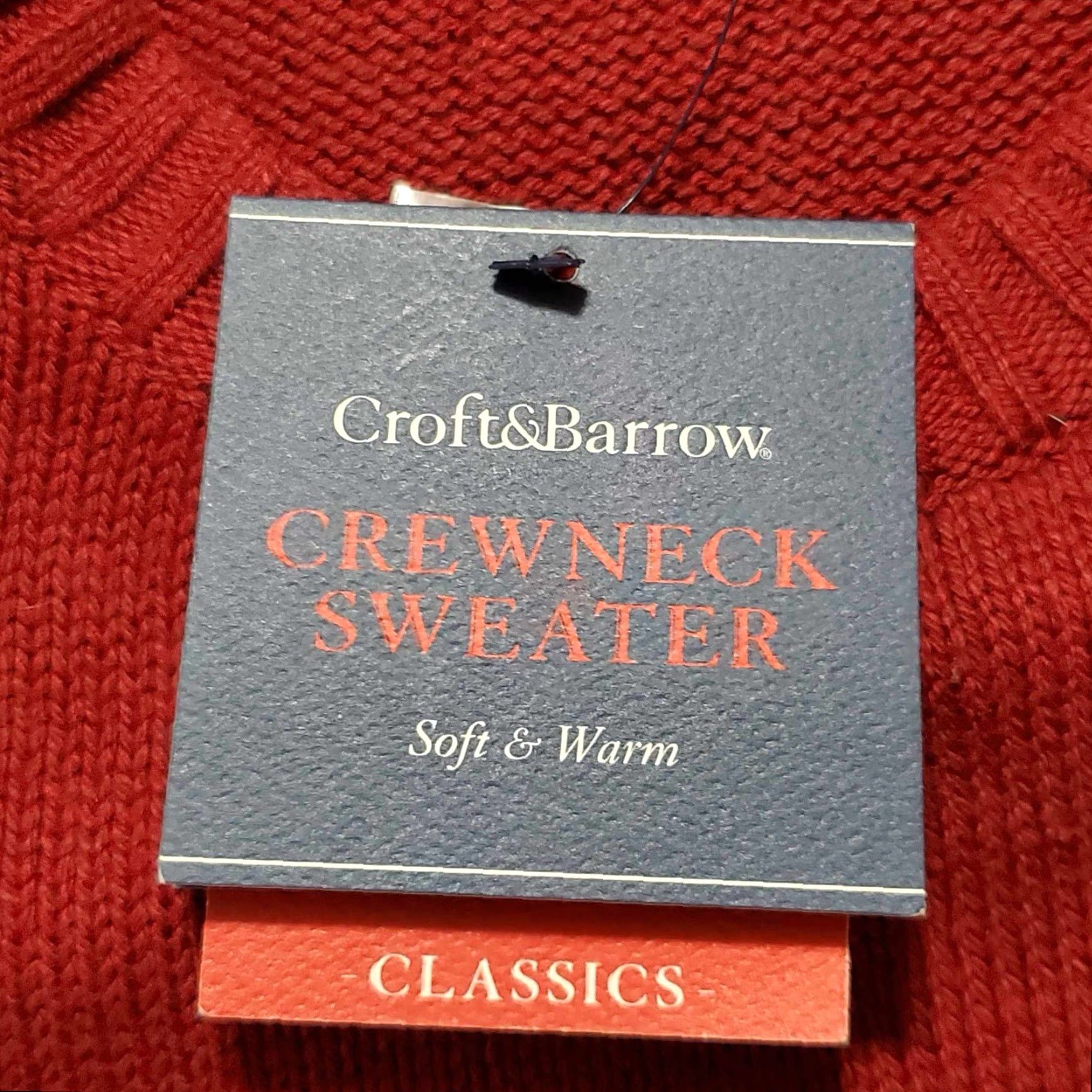 Croft & Barrow Croft Barrow Sweater Mens L Red Crewneck Pullover Knit Long Sleeve Casual Size US L / EU 52-54 / 3 - 4 Thumbnail