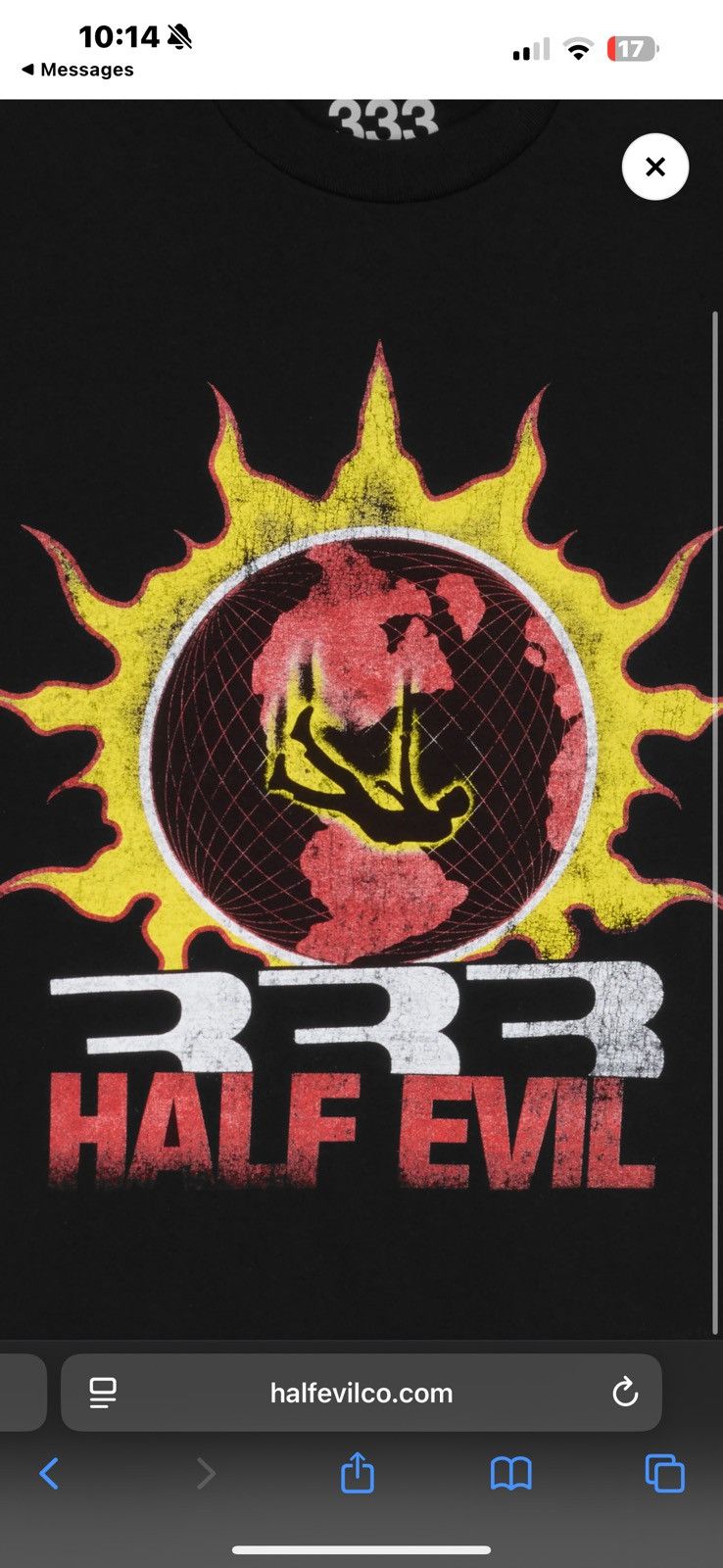 Half Evil Half Evil FALLING SUN TEE Size US XL / EU 56 / 4 - 1 Thumbnail