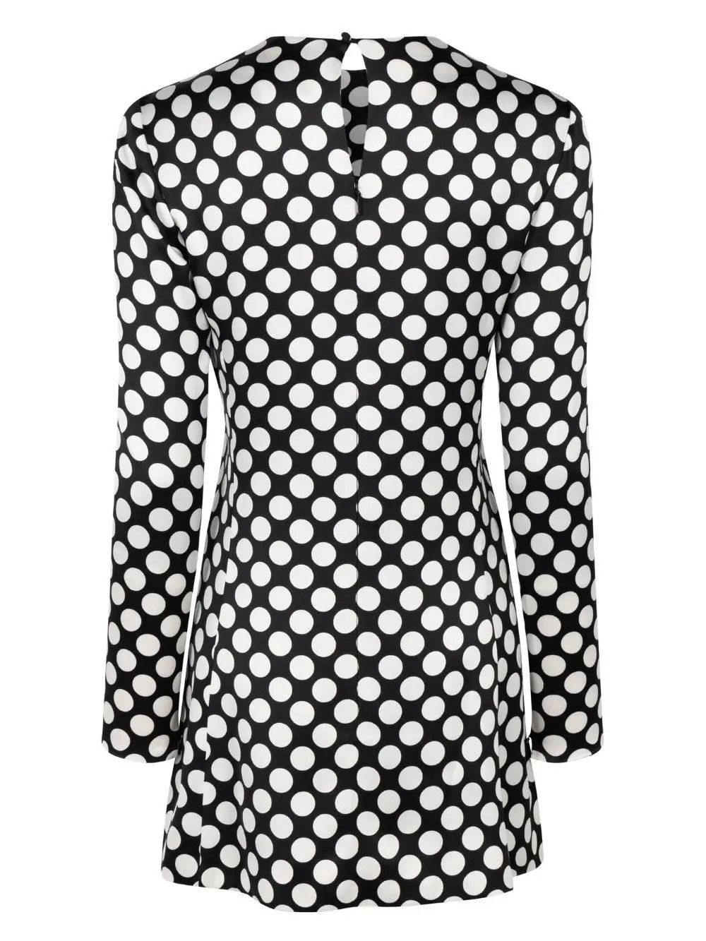 Saint Laurent Paris o1s1wg111124 Robe Satin Pastille Mini Dress in Black & White Size M / US 6-8 / IT 42-44 - 2 Thumbnail
