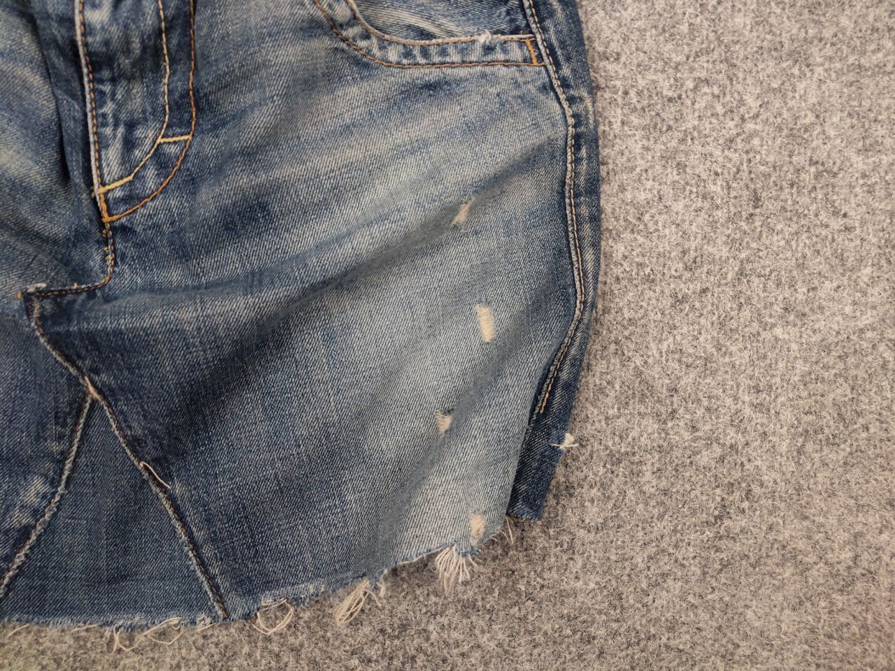 Miss Sixty Miss Sixty Vintage Y2K Distressed denim Blue Mini Skirt Size 27" / US 4 / IT 40 - 5 Thumbnail