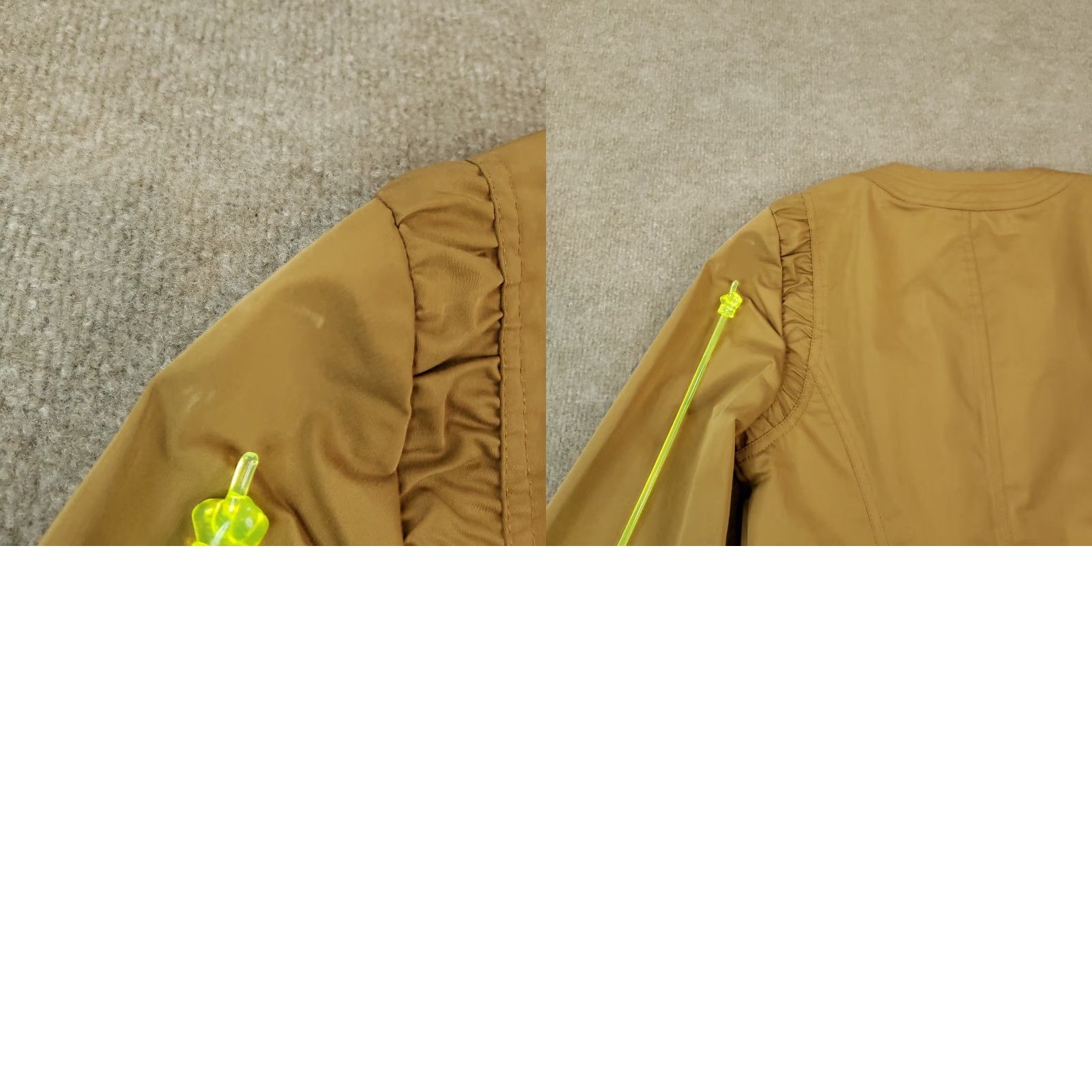 Vintage Yansi Fugel Coat Womens S Brown Pockets Button Front Casual Z Ruffles Size S / US 4 / IT 40 - 9 Thumbnail