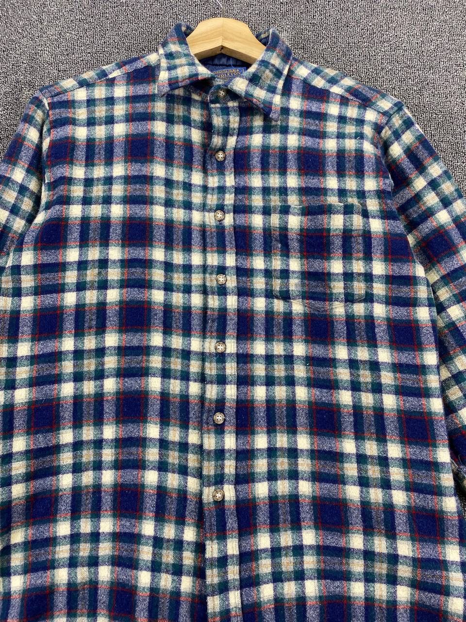 Pendleton Vintage Pendleton Wool Flannel Shadow Plaid Shirts Button Up Size M / US 6-8 / IT 42-44 - 5 Thumbnail