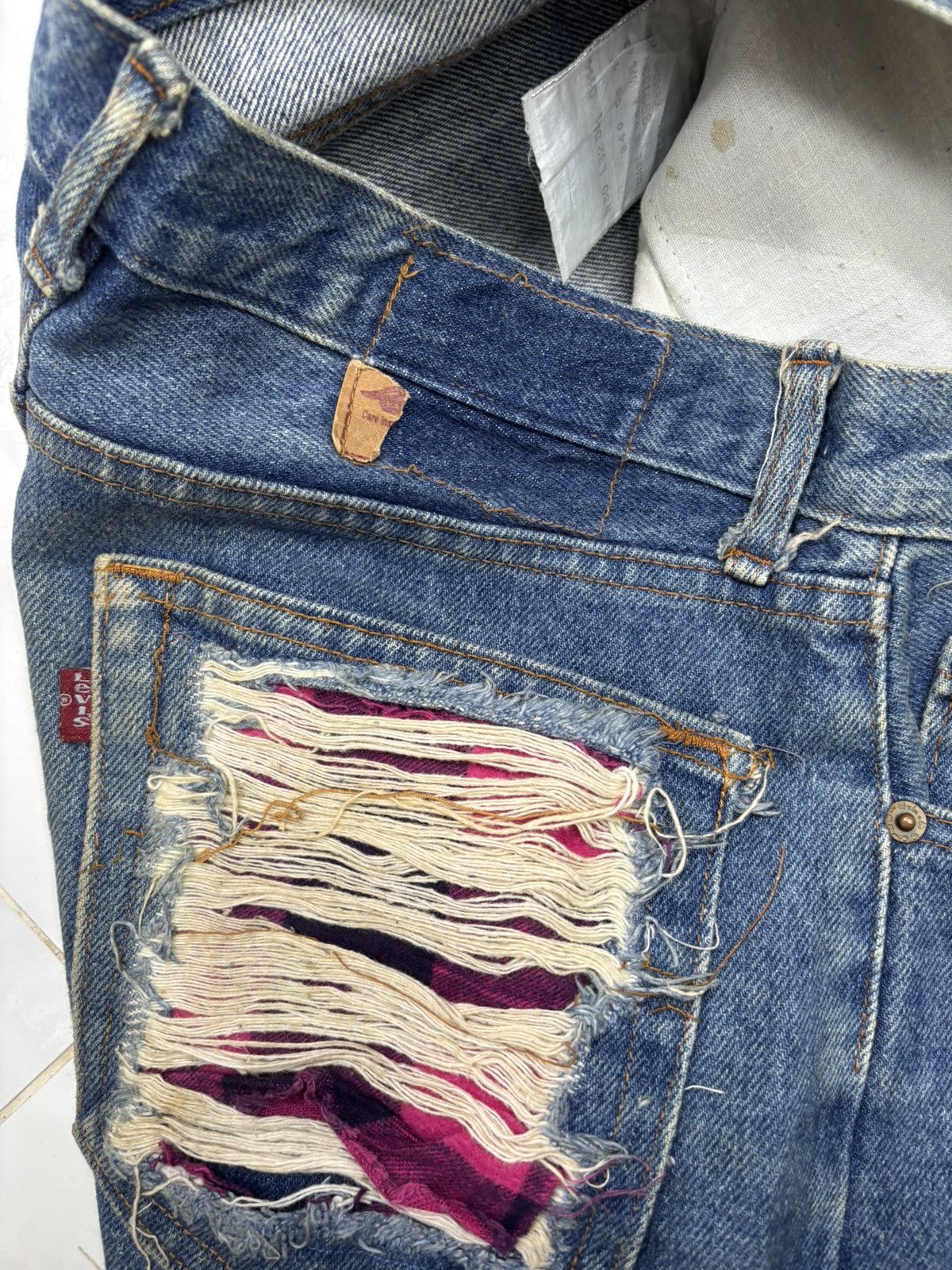 Levi's × Levi's Vintage Clothing × Vintage Vintage LEVIS 501 🇺🇸 PATCHWORK DISTRESSED DENIM JEANS Size US 30 / EU 46 - 11 Thumbnail