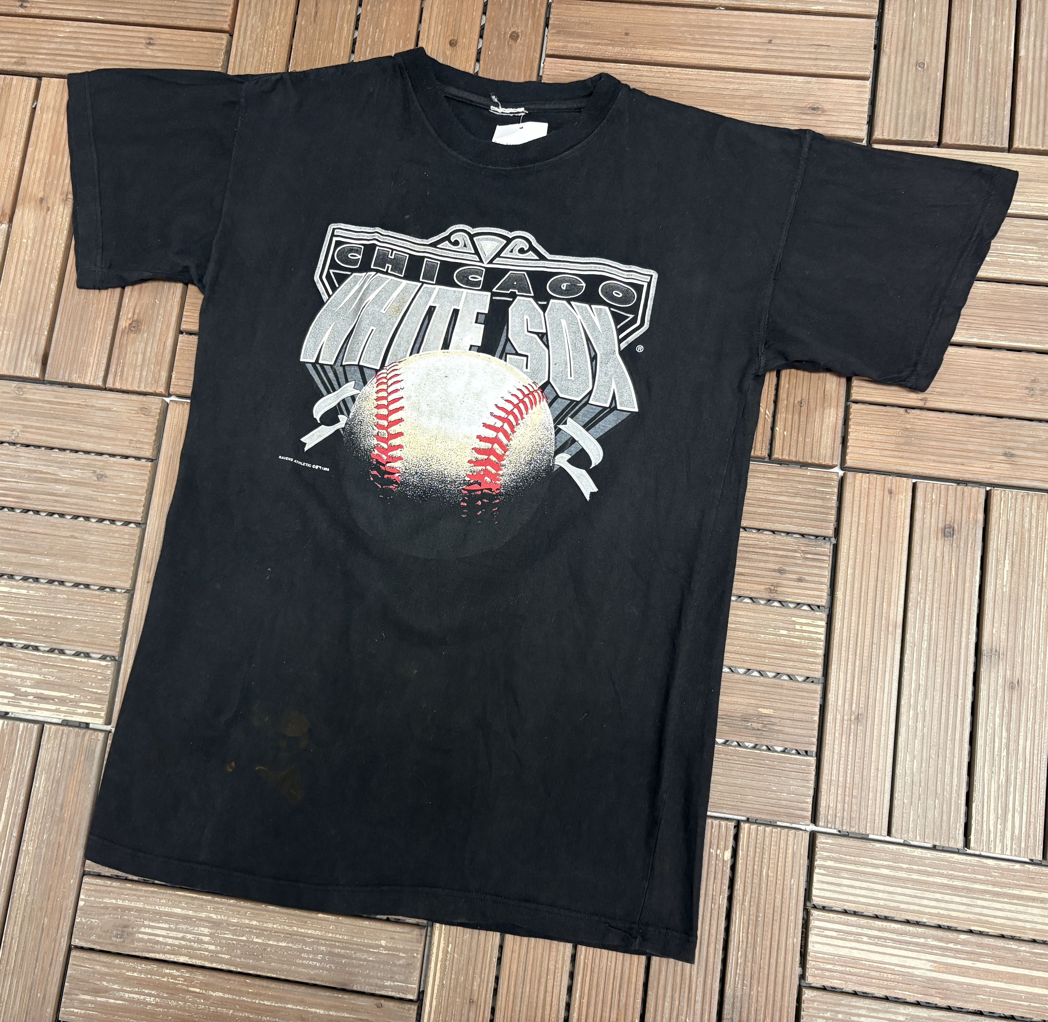 Vintage Chicago White Sox Vintage Black T-Shirt Tee Size US L / EU 52-54 / 3 - 3 Thumbnail