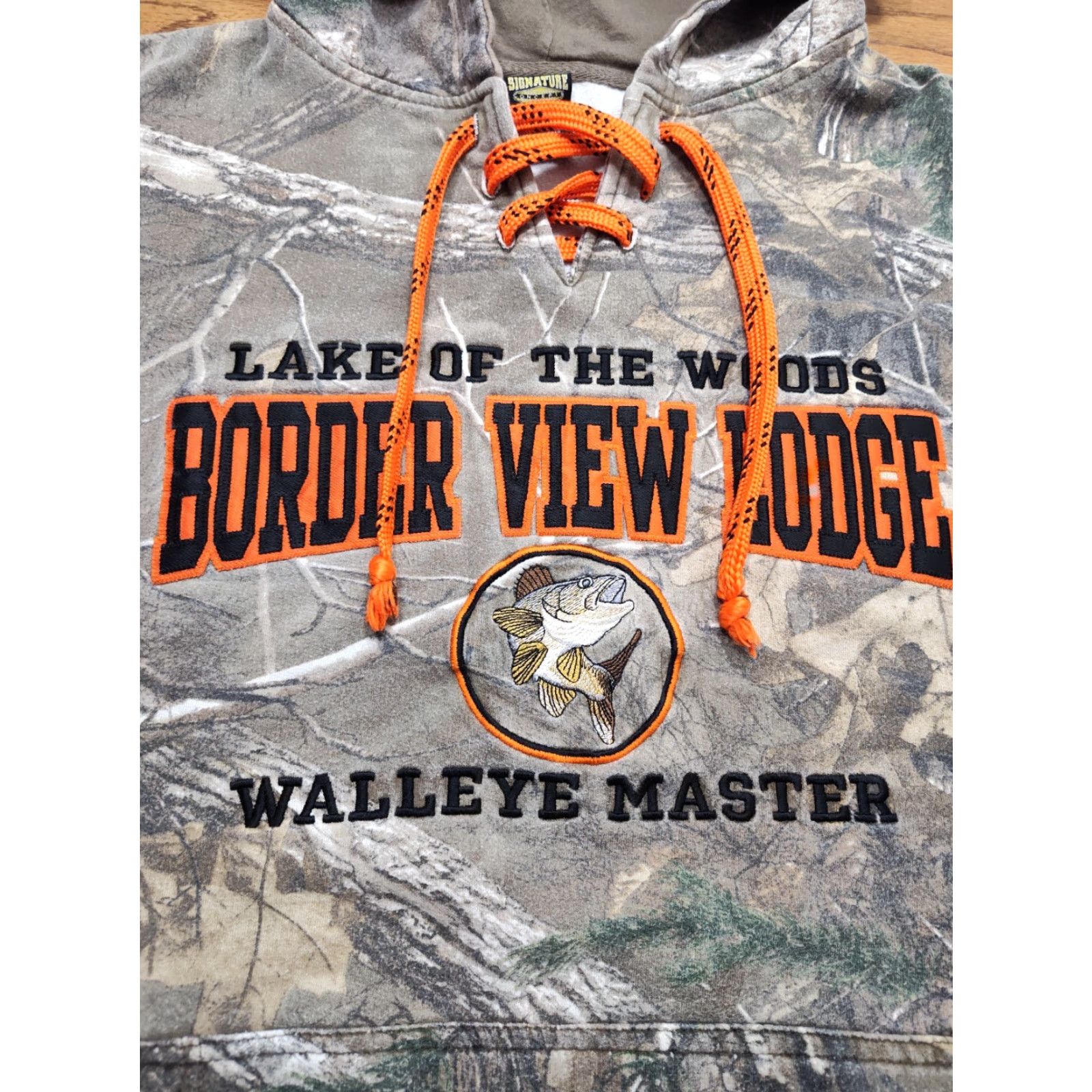 Hunter VINTAGE Minnesota Deer Hunters Hoodie Mens XL Brown Camo Fleece Lace Up Sweatshirt Size US XL / EU 56 / 4 - 5 Thumbnail