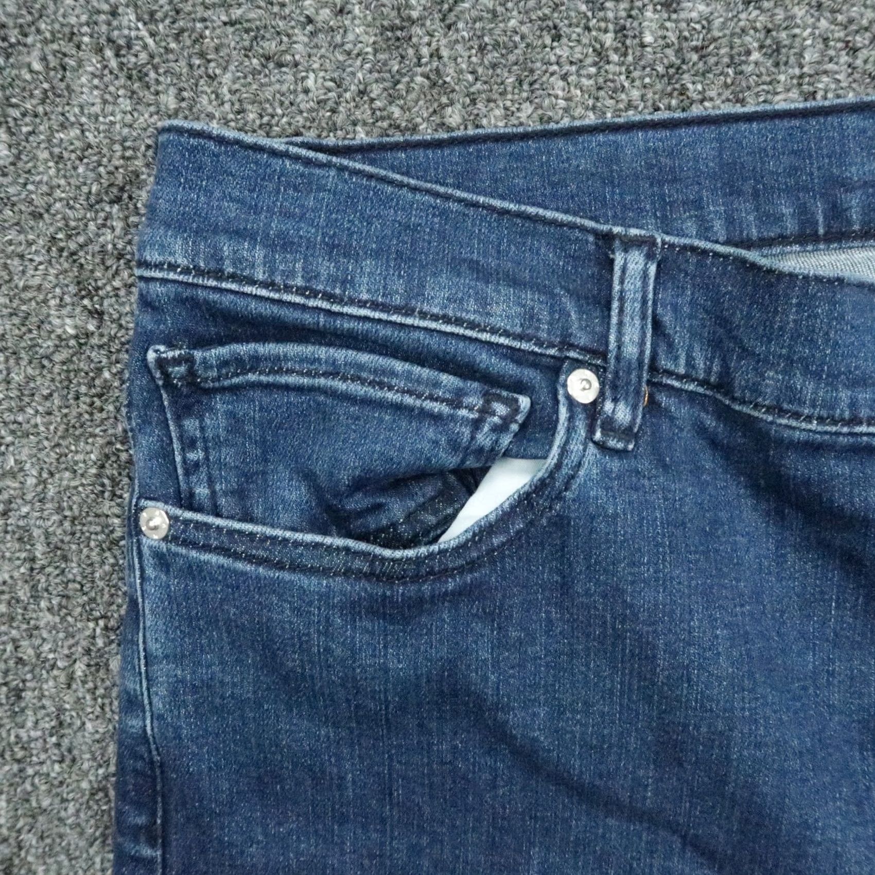 Frame VINTAGE FRAME Jeans Womens 34x28 Blue Le Sleek Straight High Rise Leg Stretch NWT Size 24" / US 00 / IT 34 - 3 Thumbnail