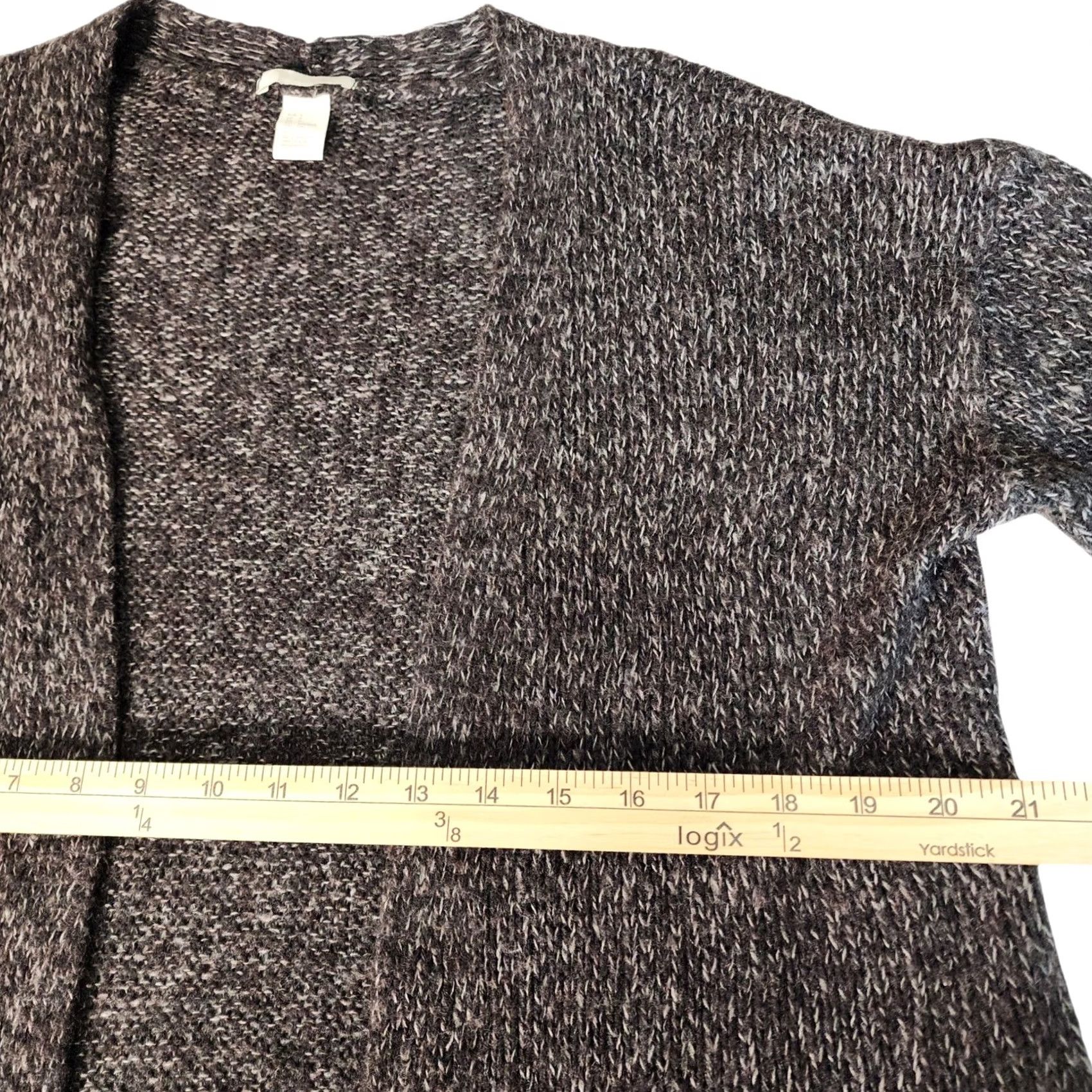H&M H&M Knit Cardigan Long Sleeve Open Front Pockets Charcoal Gray Womens S Size S / US 4 / IT 40 - 7 Thumbnail