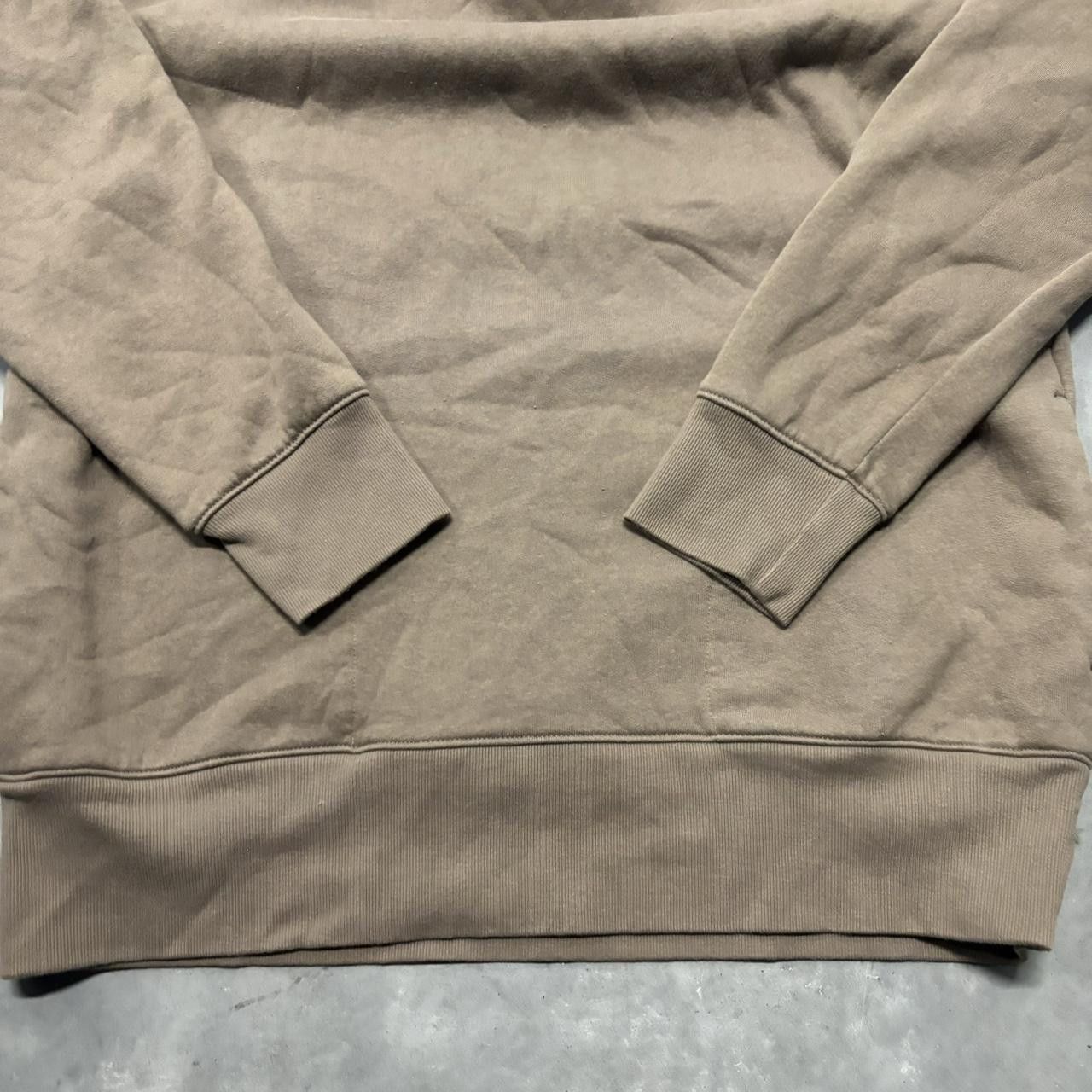 Japanese Brand × Vintage Crazy Vintage Y2K/2000s Light Brown Blank Essential Hoodie! Size US L / EU 52-54 / 3 - 5 Thumbnail