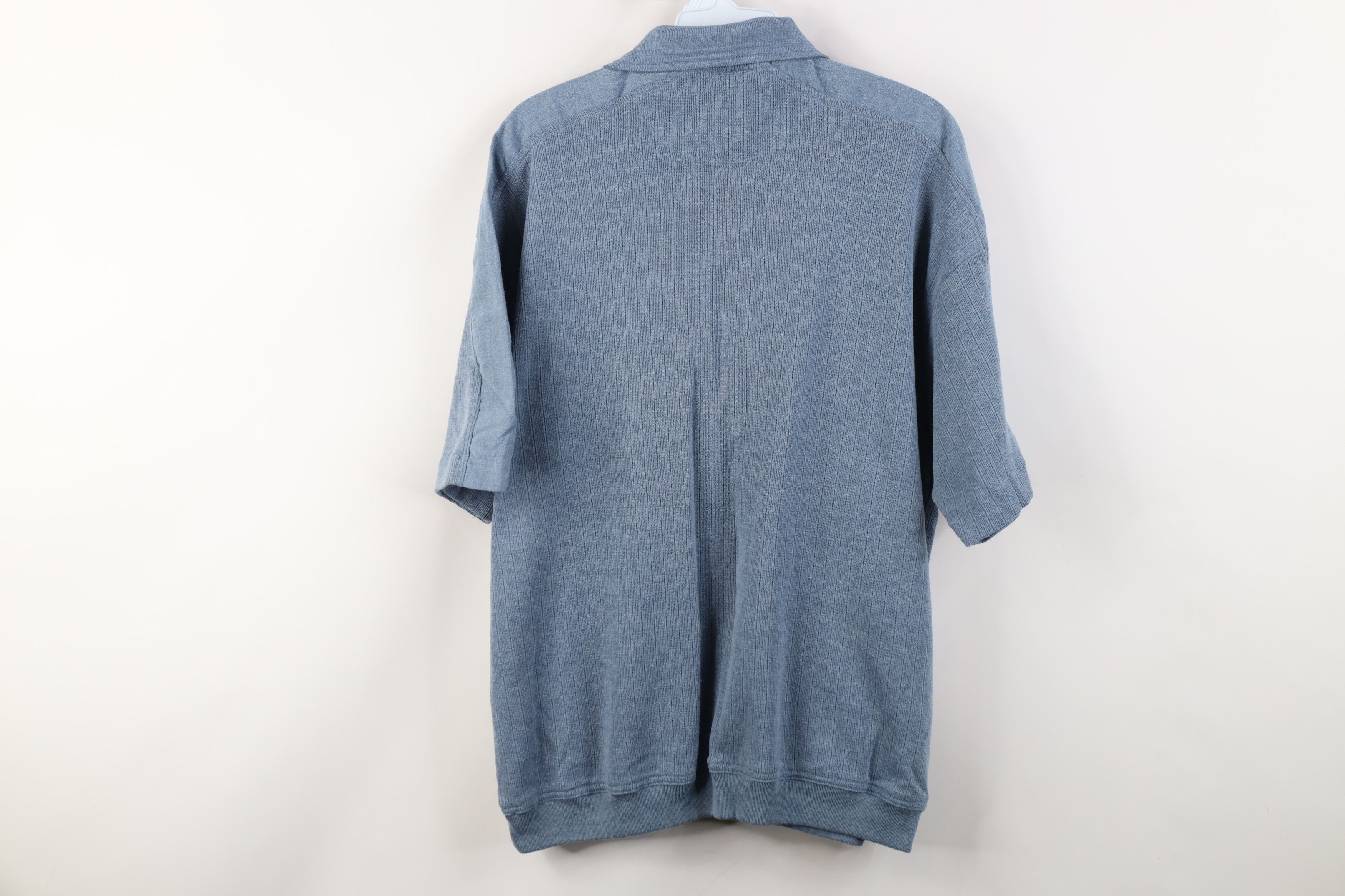 Vintage Vintage 90s Streetwear Chambray Pullover Polo Shirt Blue Size US M / EU 48-50 / 2 - 11 Thumbnail