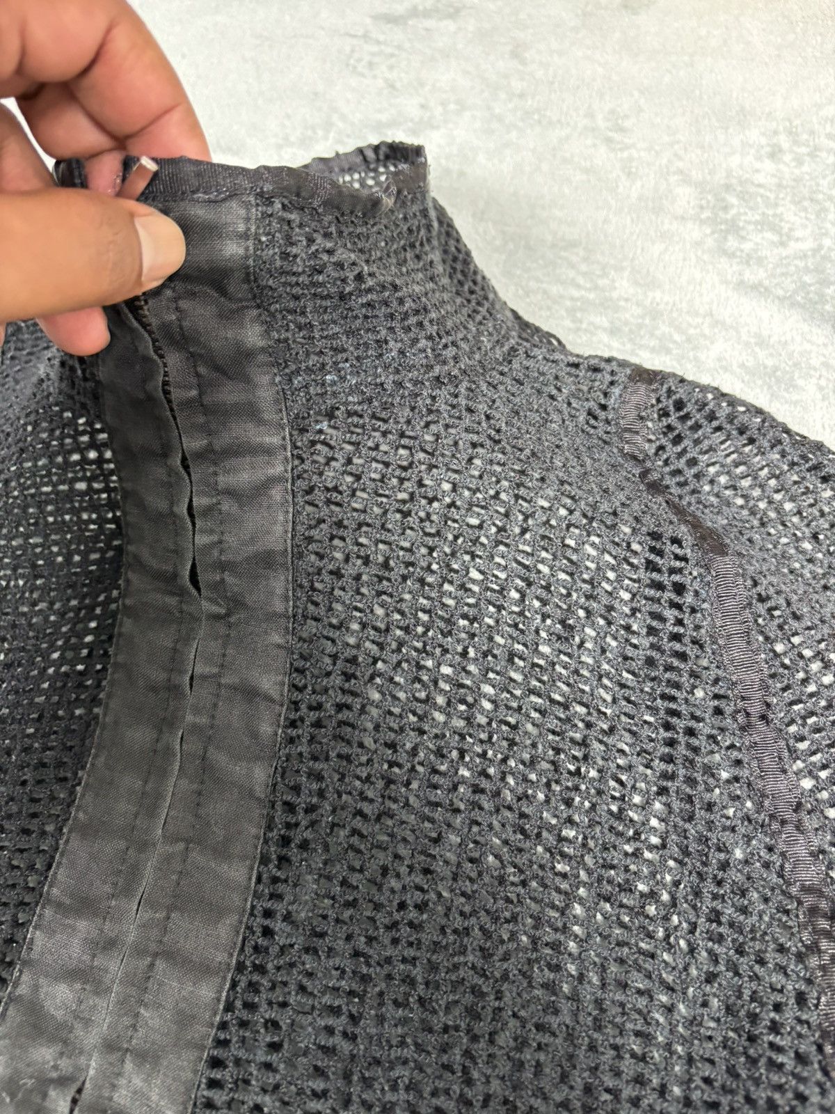 Tornado Mart Japanese Brand Fishnet Mesh Zipper Jacket Size S / US 4 / IT 40 - 3 Thumbnail