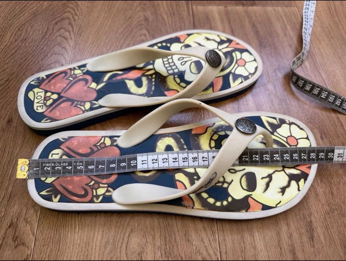 Ed Hardy Ed Hardy Skull Tatoo Flip Flops Y2K eu 44\ us 11.5 Size US 11.5 / EU 44-45 - 9 Thumbnail