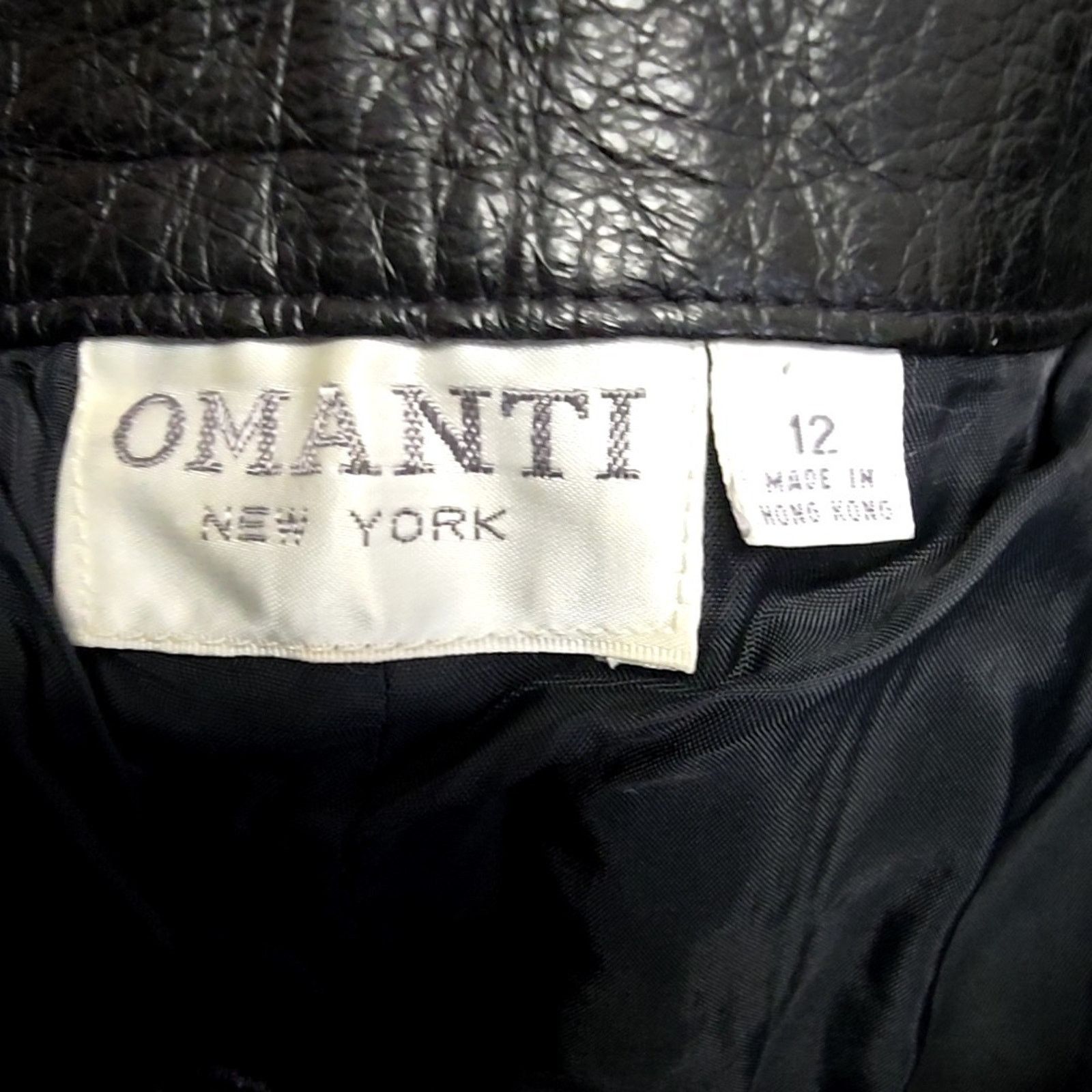 Vintage Vintage Omanti New York Genuine Leather Pants Black 12 90s Size 34" / US 12 / IT 48 - 7 Thumbnail
