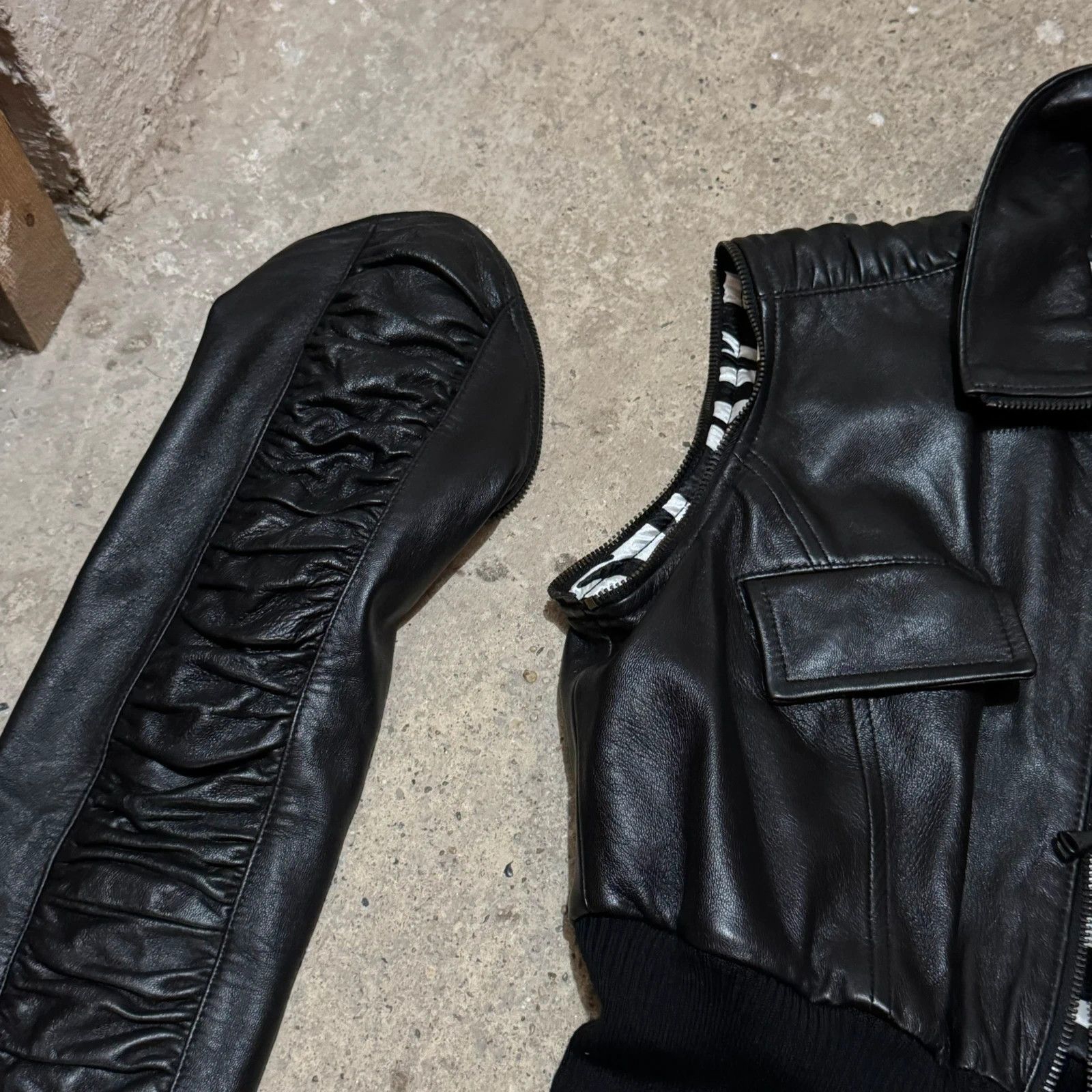 Dolce & Gabbana Dolce & Gabbana Transformer Hybrid plisse‘ leather jacket Size S / US 4 / IT 40 - 8 Thumbnail