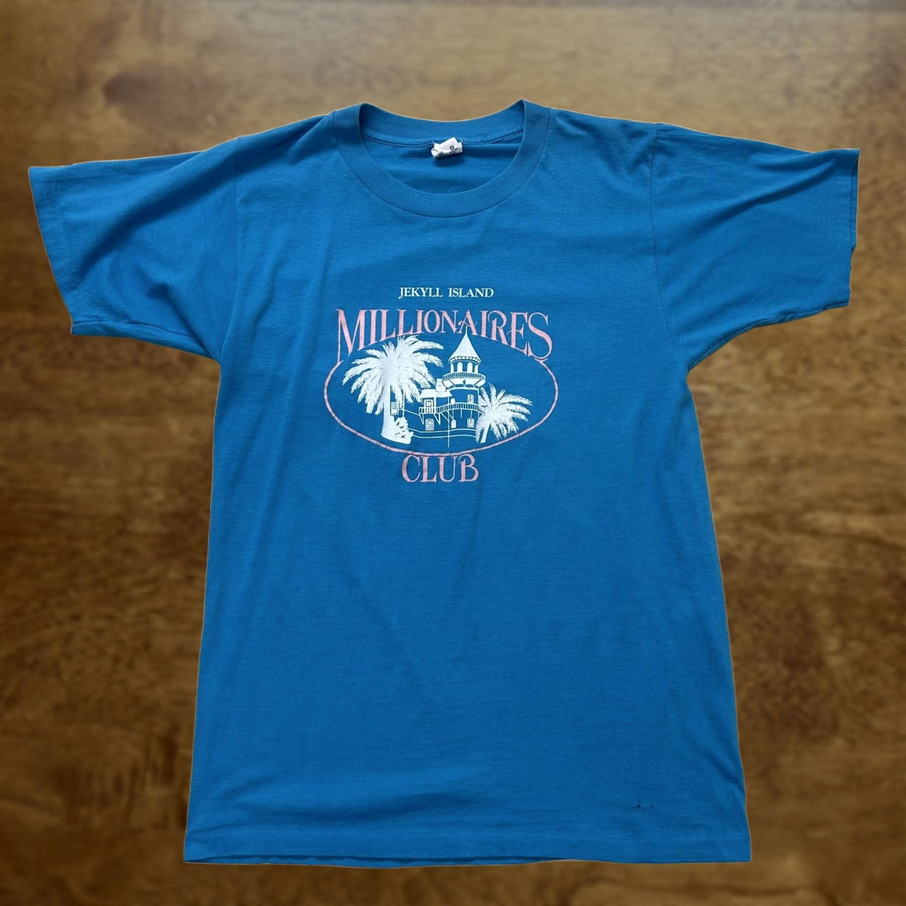 Vintage Vintage America Project T-Shirt Men XL Blue Jekyll Island Millionaires Club Graphic Print Short Sleeve Crew Neck Shirt Mens Size US XL / EU 56 / 4 - 1 Thumbnail
